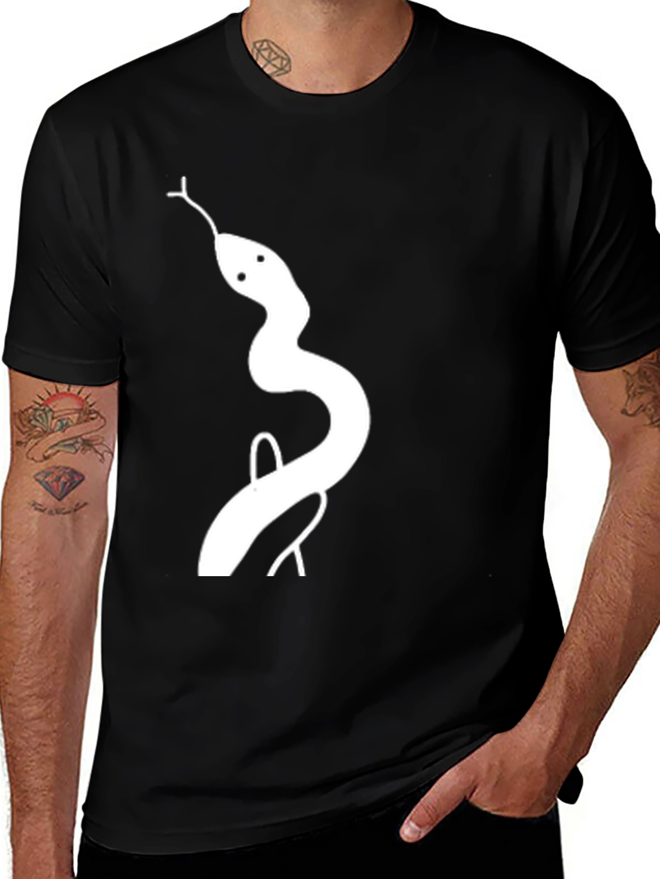Snake Graphic Tee - Mens Black T-Shirt