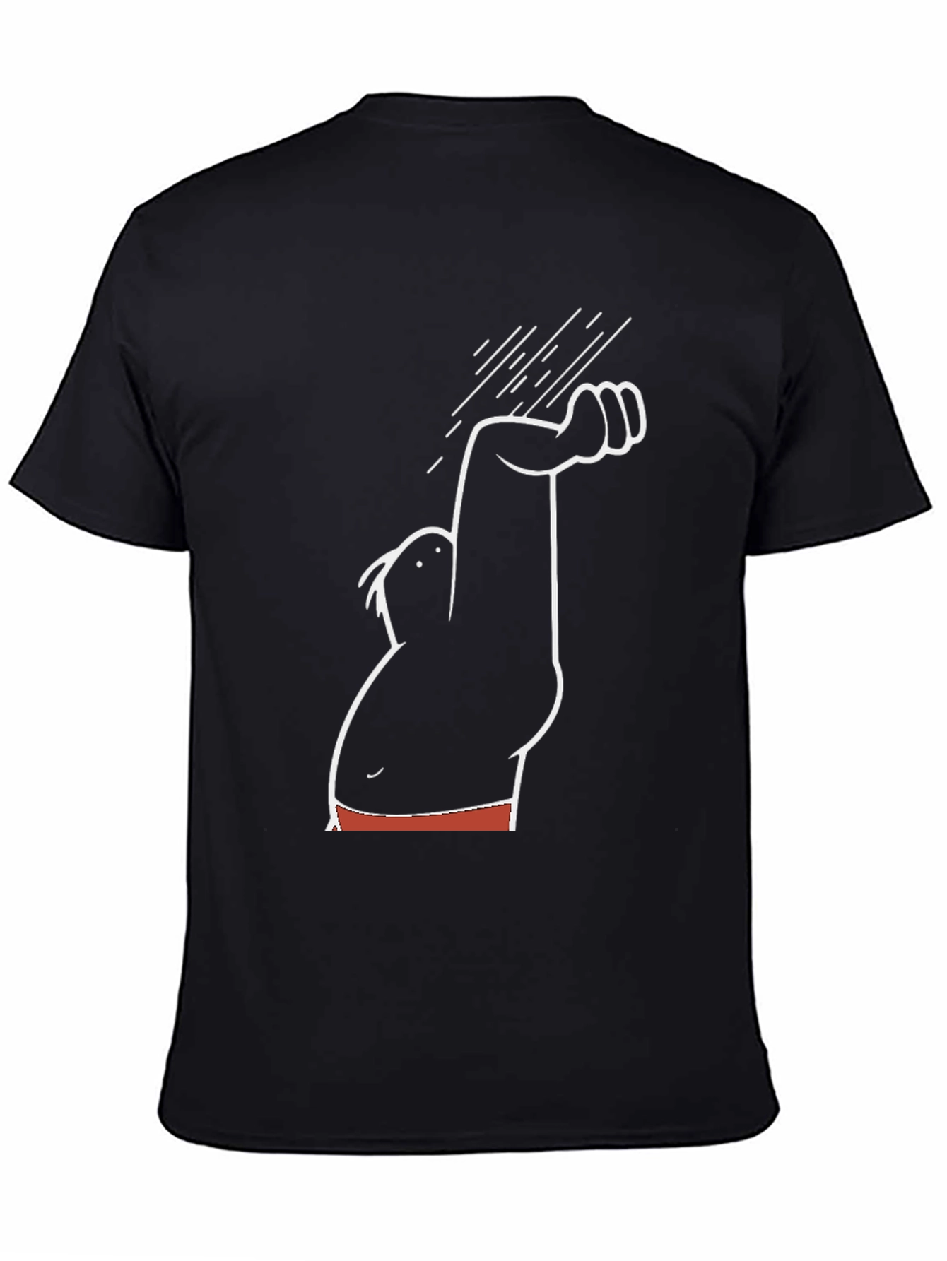 Funny Cartoon Graphic Tee - Black