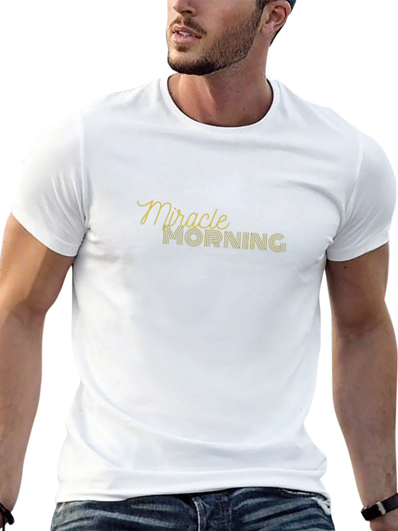 Miracle Morning Graphic Tee - Black Cotton T-Shirt