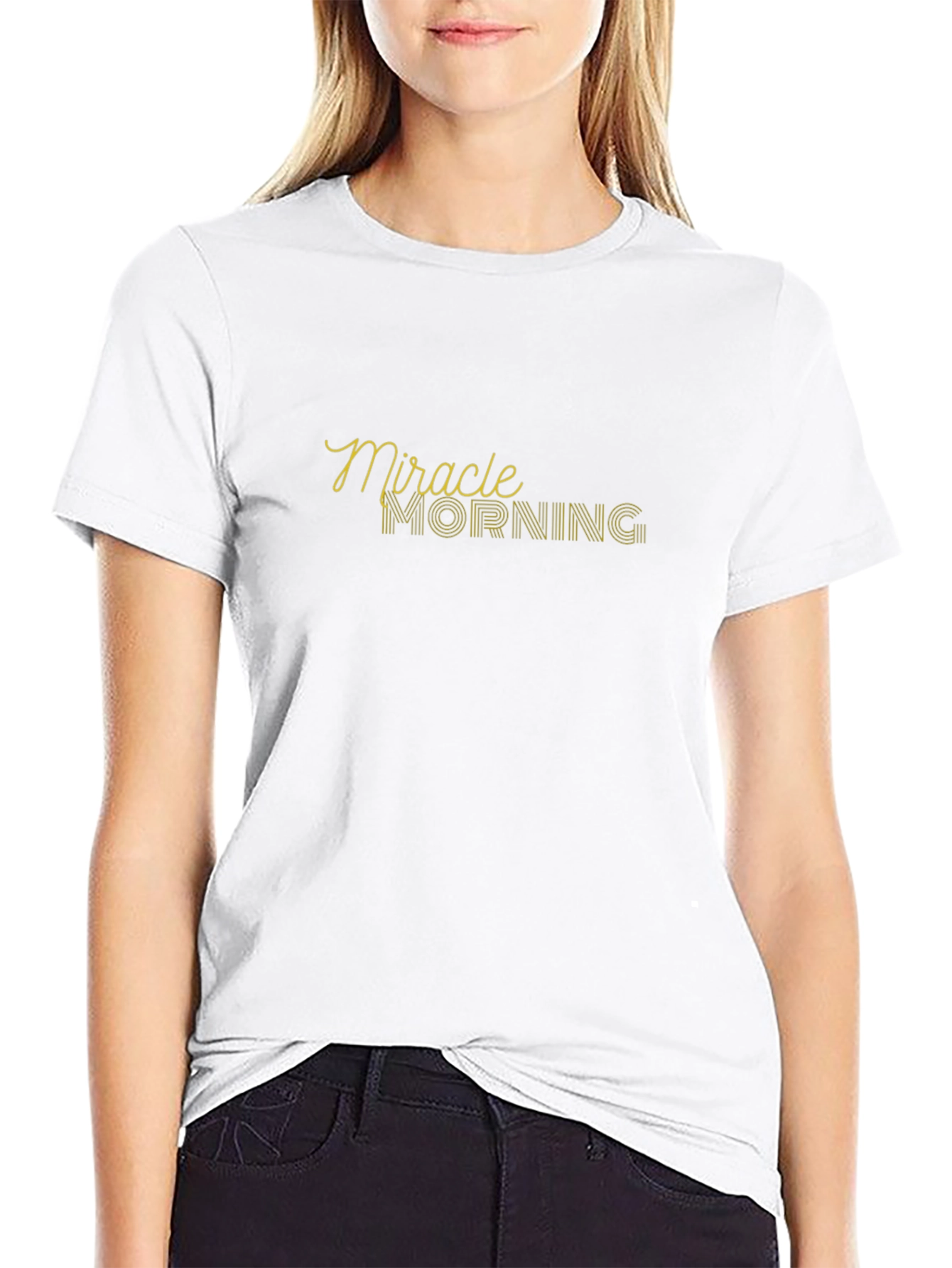 Miracle Morning Graphic Tee - Black Cotton T-Shirt