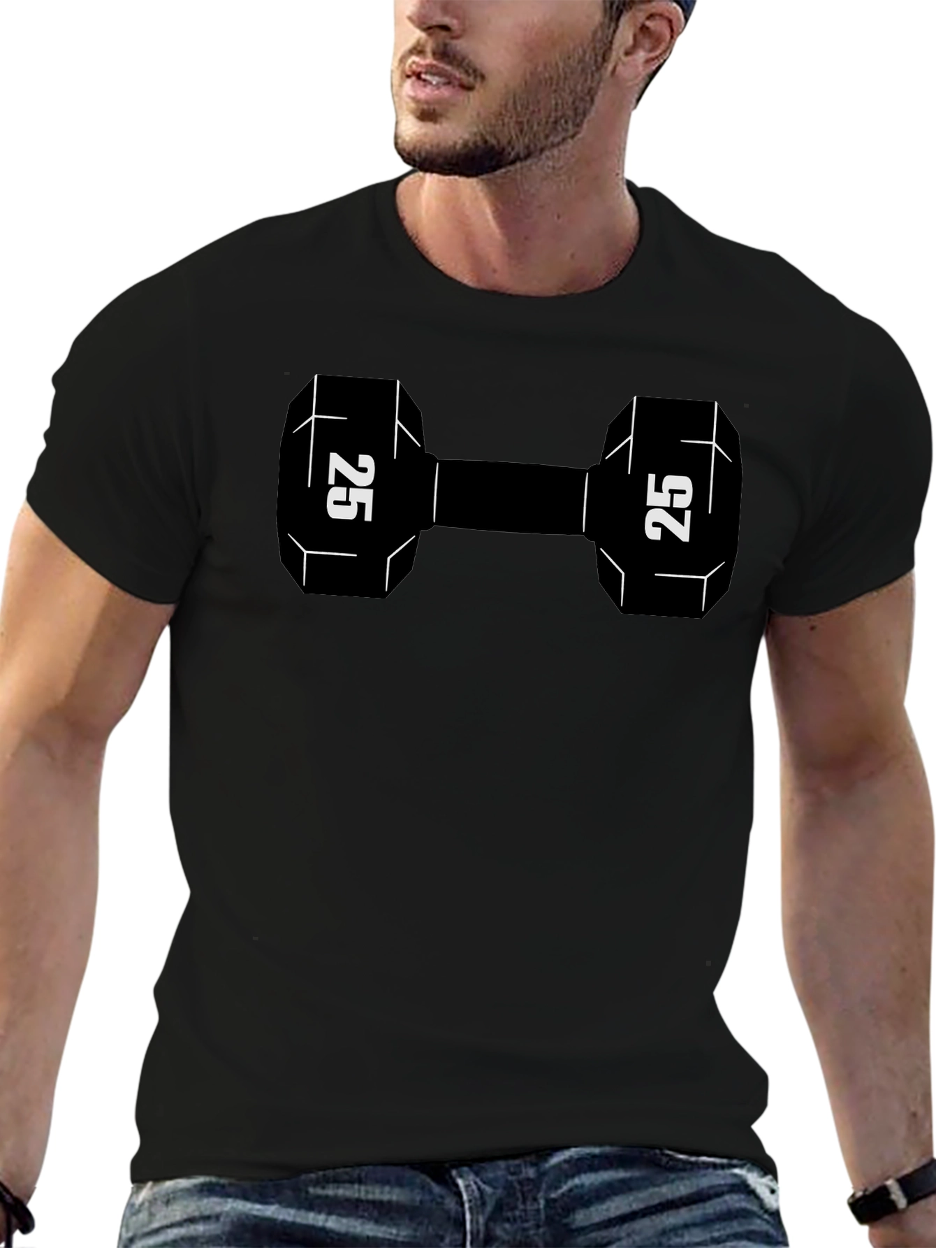 Workout Ready: 25lb Dumbbell Graphic T-Shirt