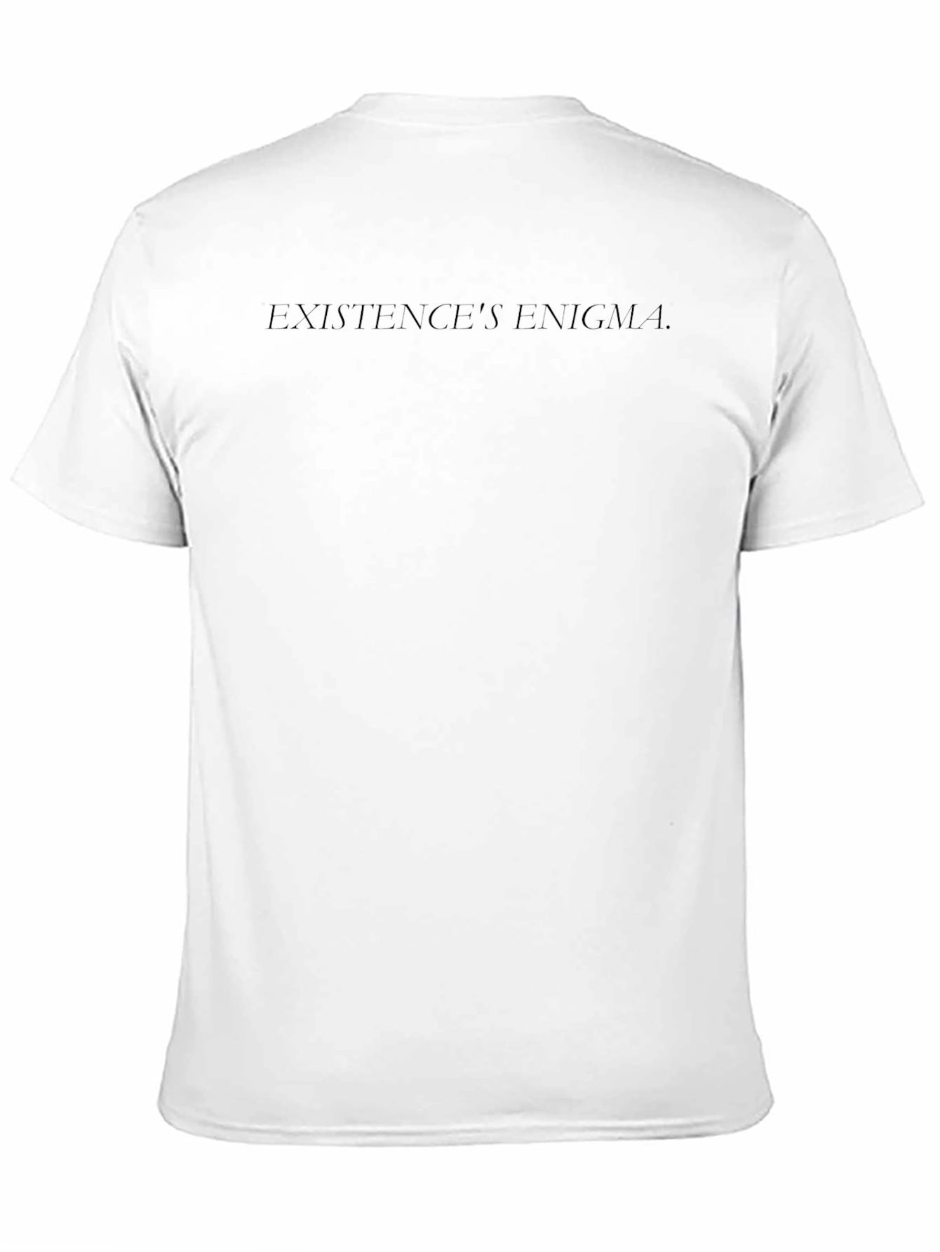 Existences Enigma Black Tee - Modern Philosophical Statement