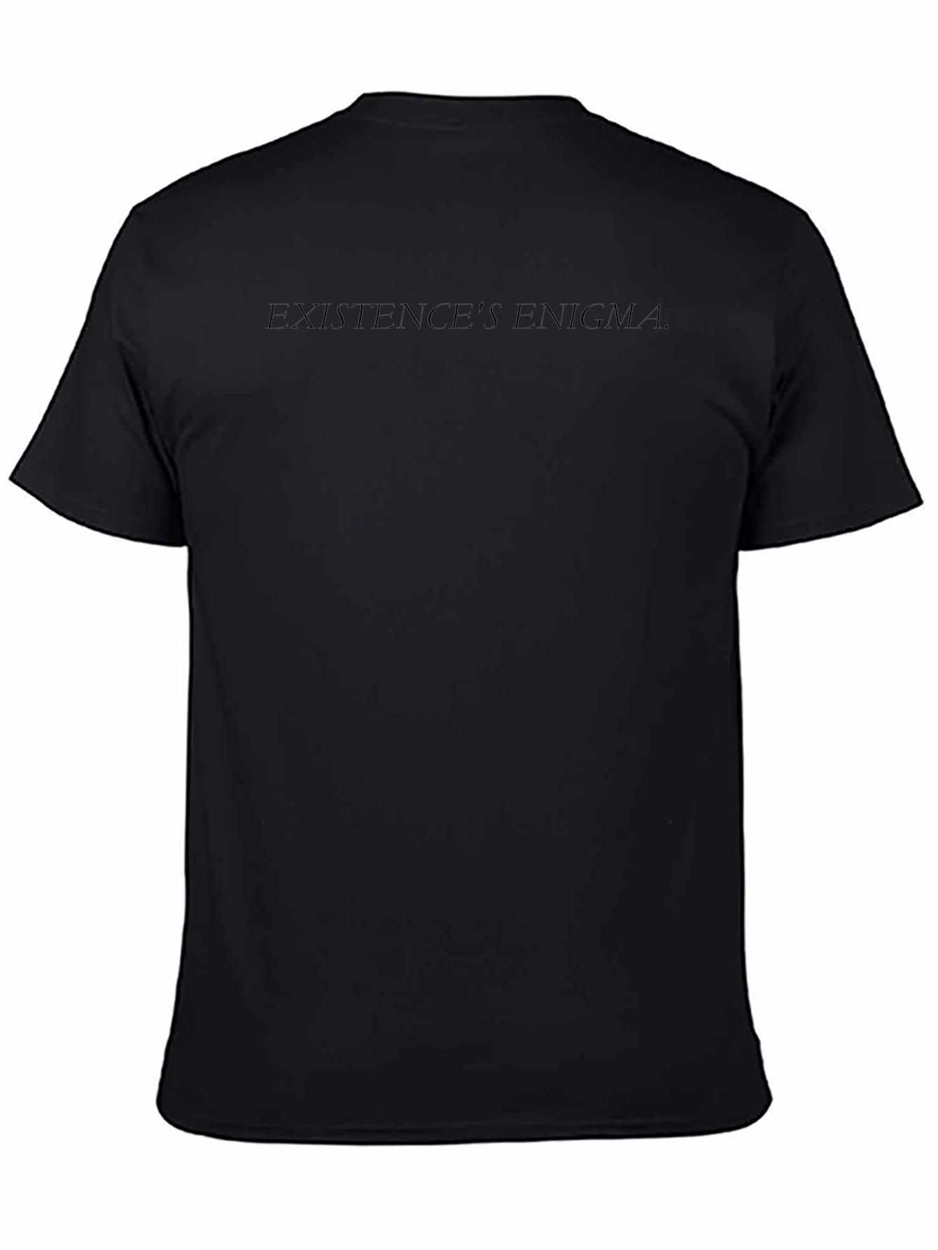 Existences Enigma Black Tee - Modern Philosophical Statement
