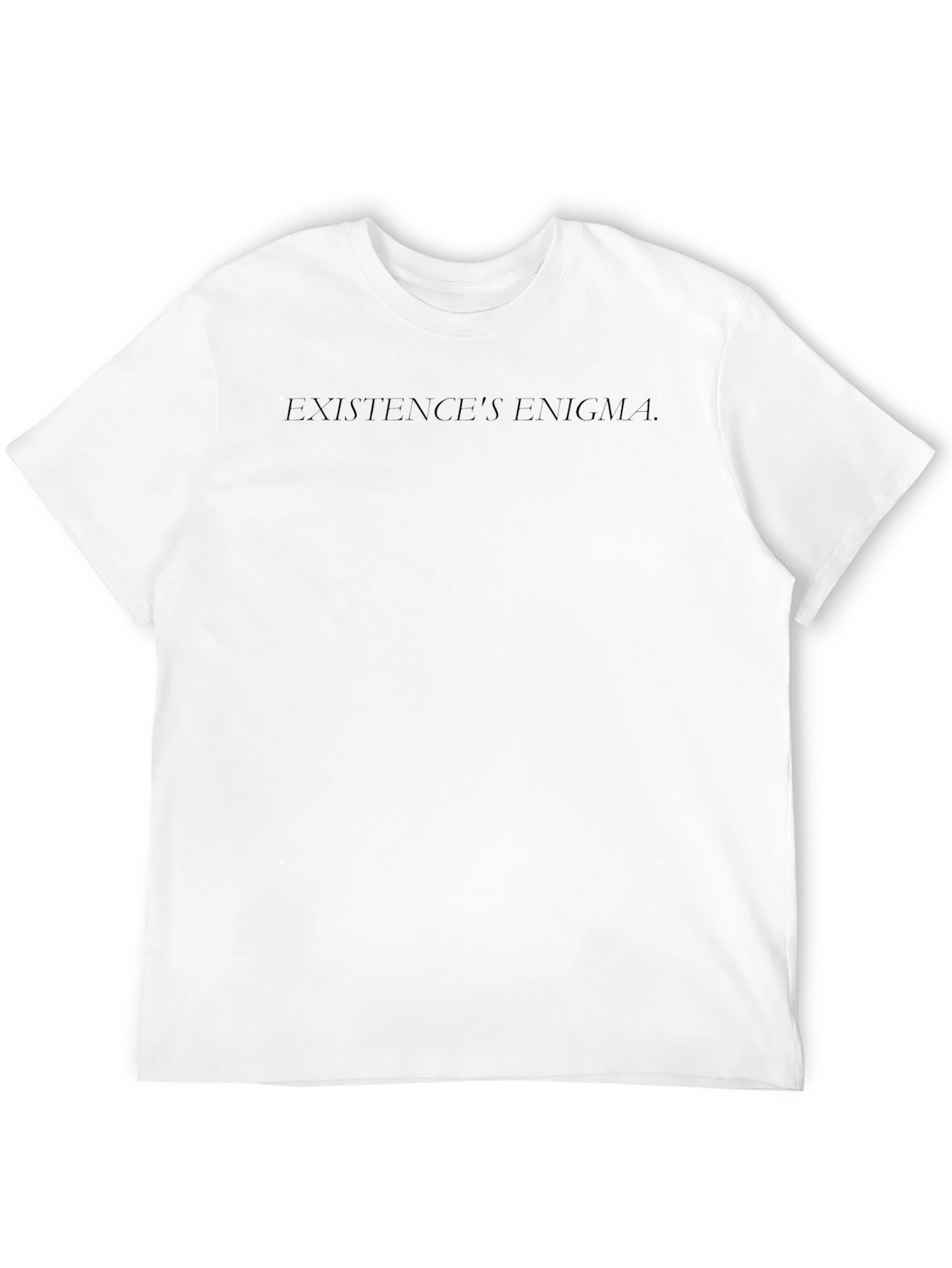 Existences Enigma Black Tee - Modern Philosophical Statement