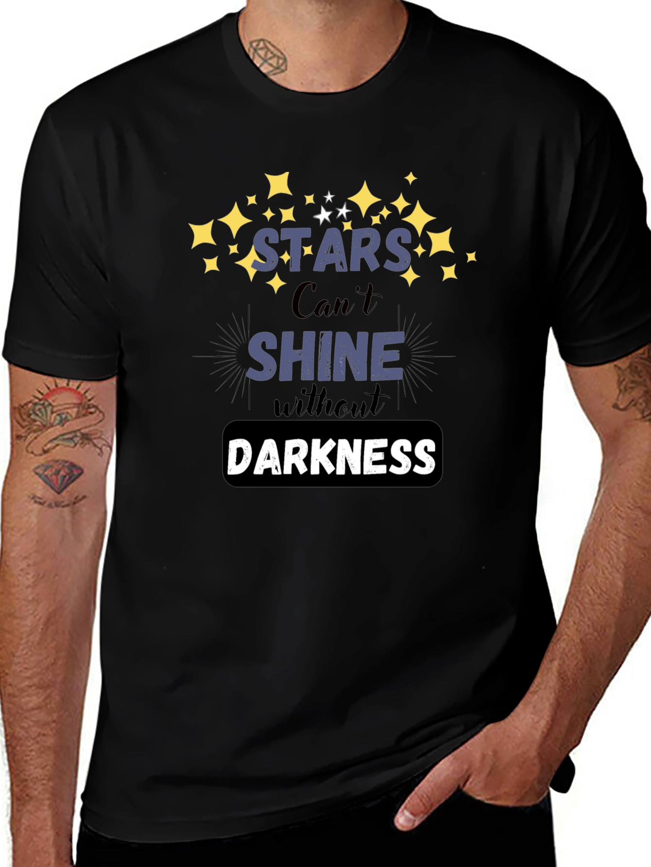 Stars Shine Darkness Graphic T-Shirt