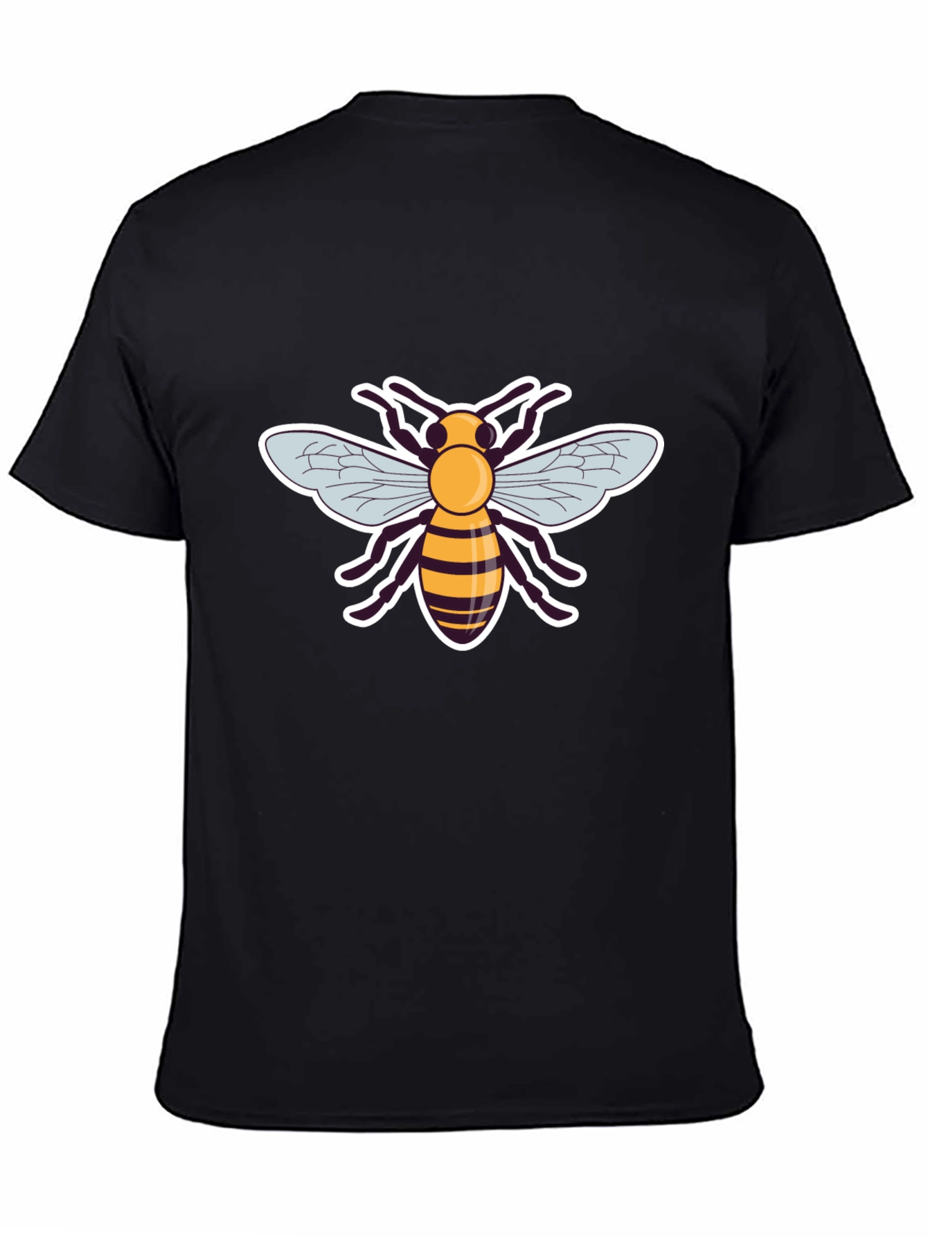 Bee Graphic Black T-Shirt for Men