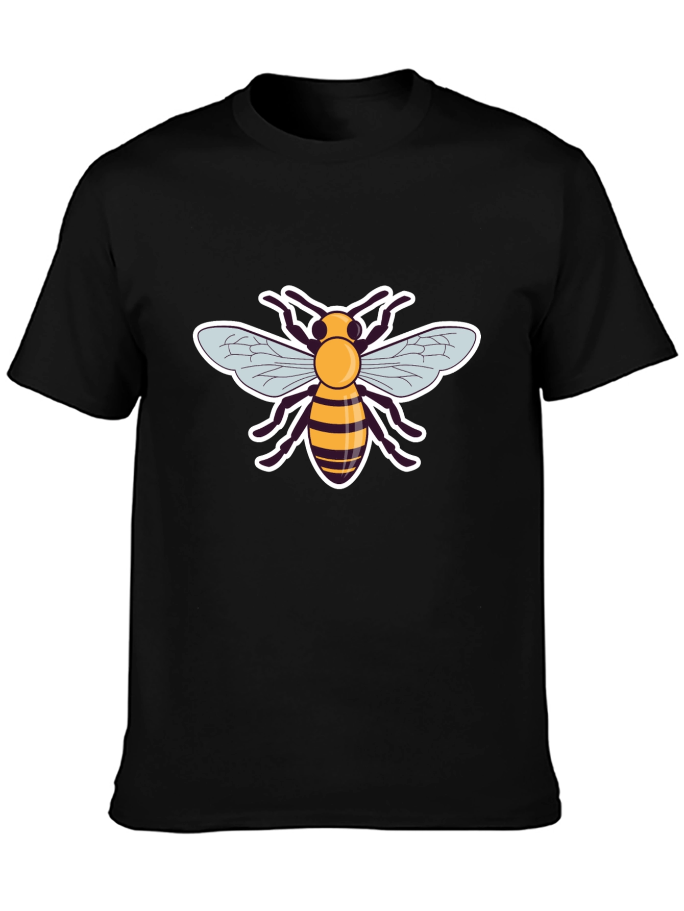 Bee Graphic Black T-Shirt for Men