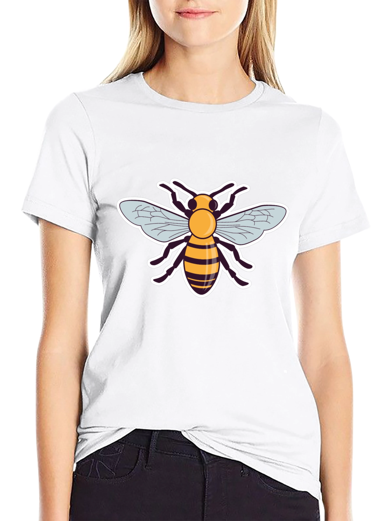 Bee Graphic Black T-Shirt for Men