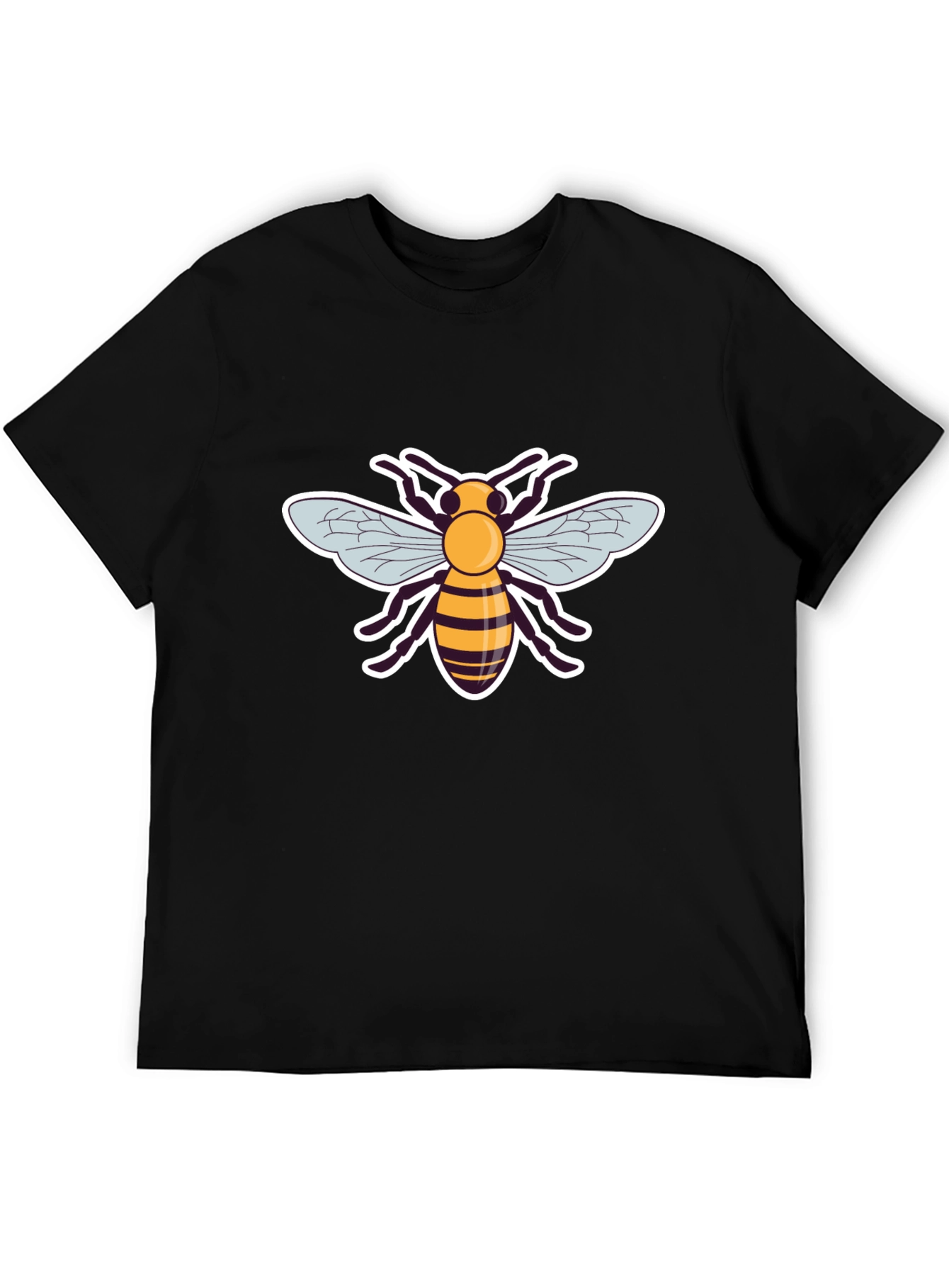 Bee Graphic Black T-Shirt for Men