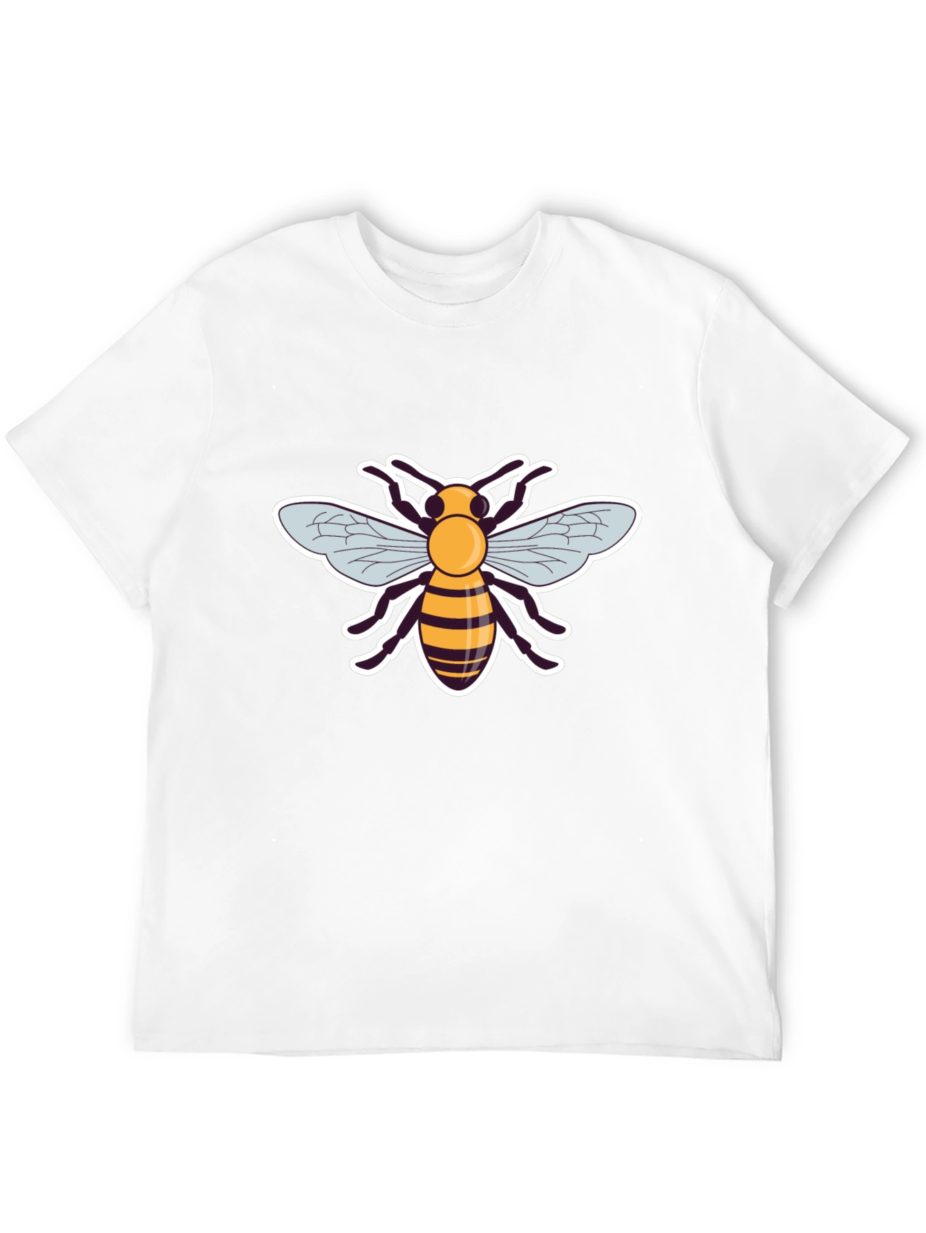 Bee Graphic Black T-Shirt for Men