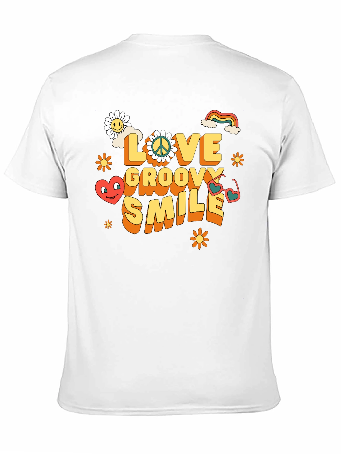 Groovy Love Smile Black T-Shirt