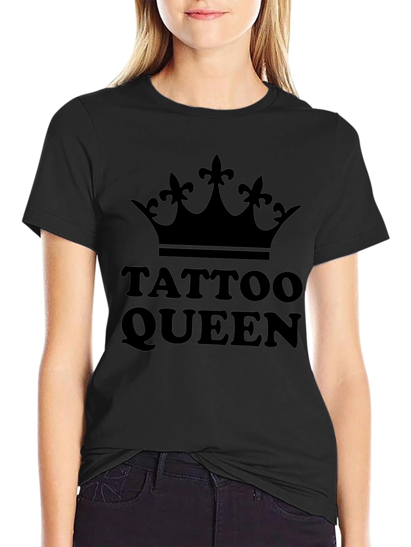 Tattoo Queen Graphic Tee - Black Crown Design