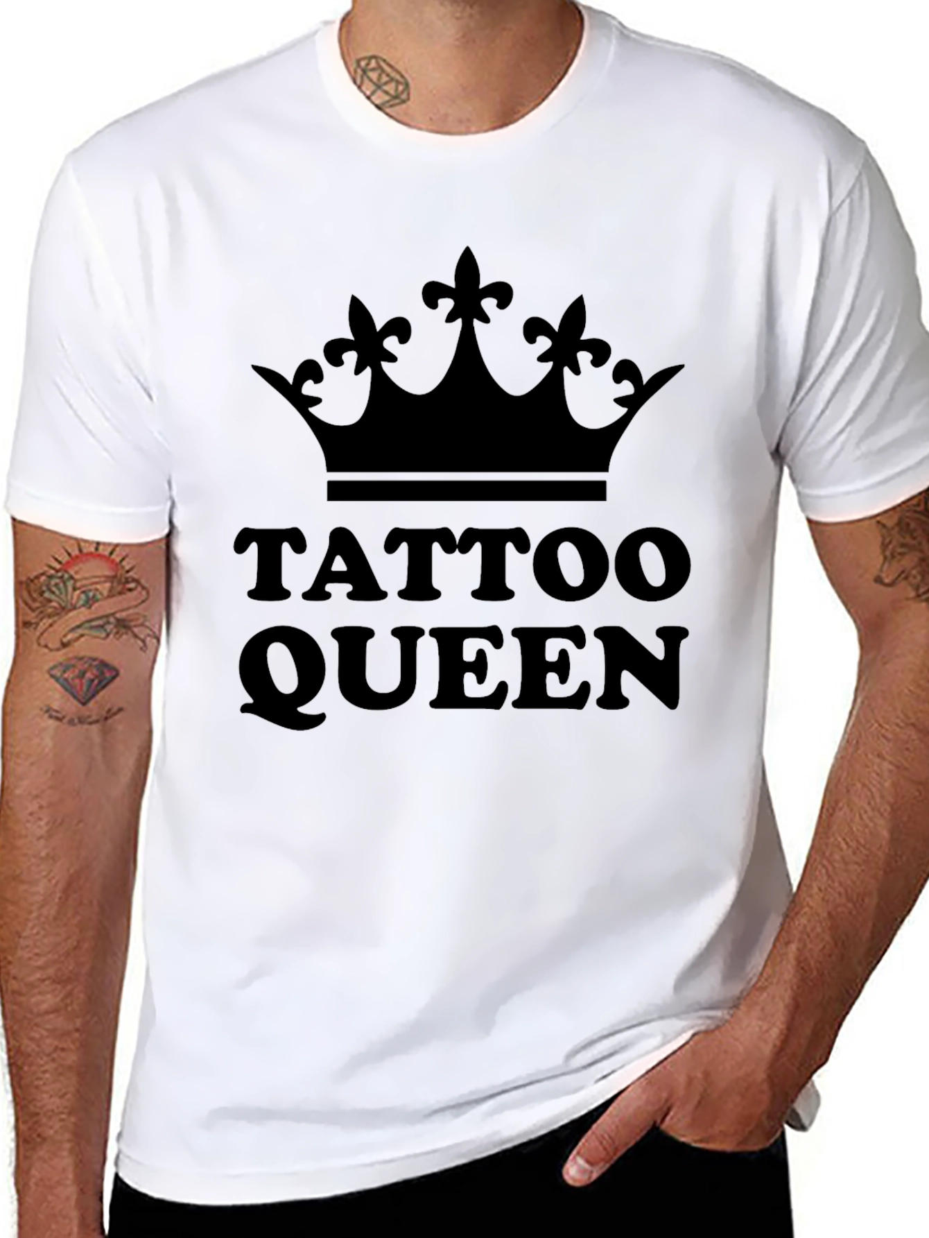 Tattoo Queen Graphic Tee - Black Crown Design