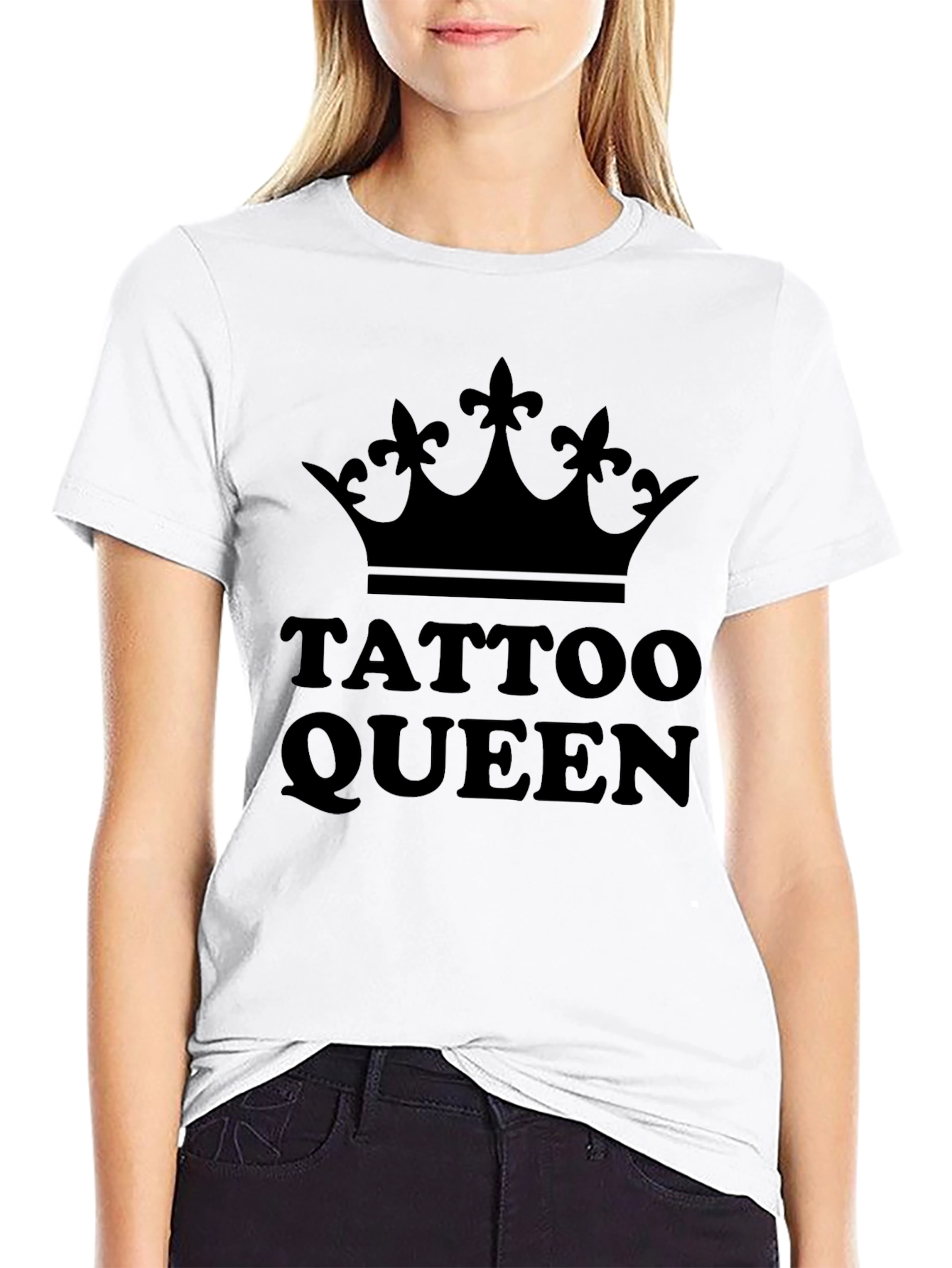 Tattoo Queen Graphic Tee - Black Crown Design