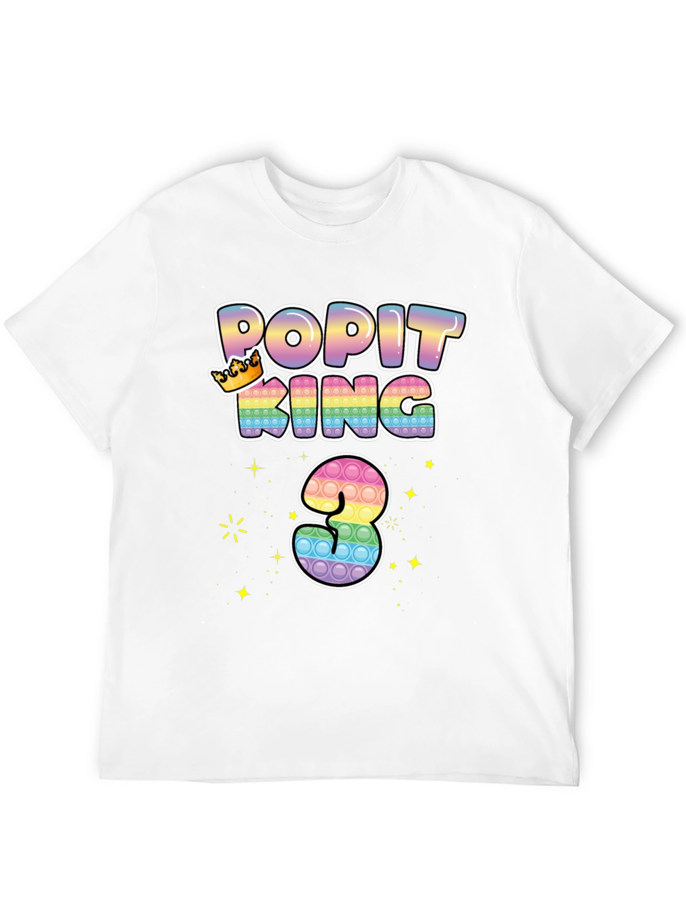 Pop It King 3rd Birthday T-Shirt