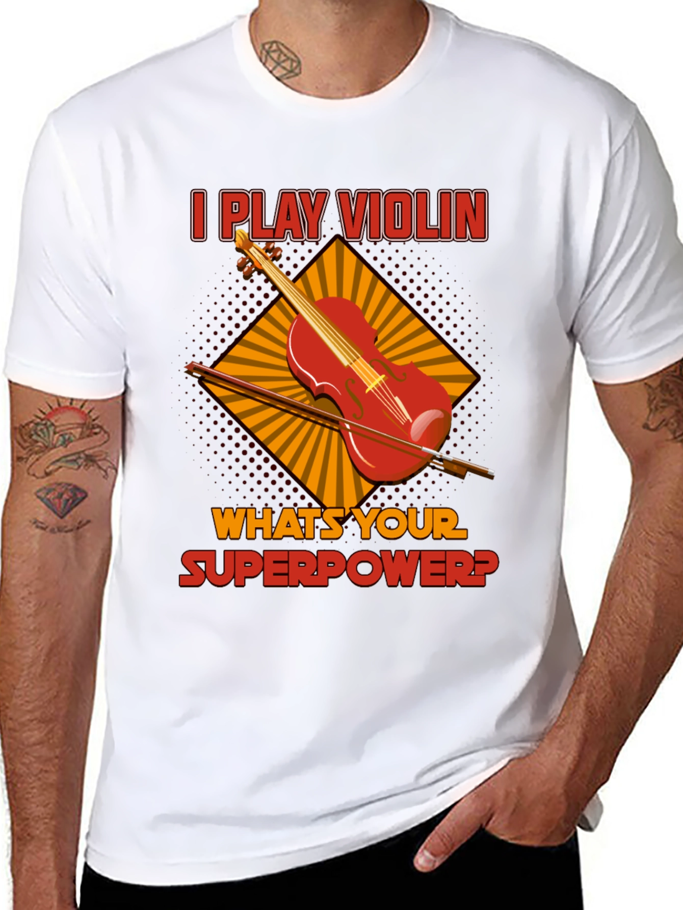 I Play Violin Whats Your Superpower? T-Shirt