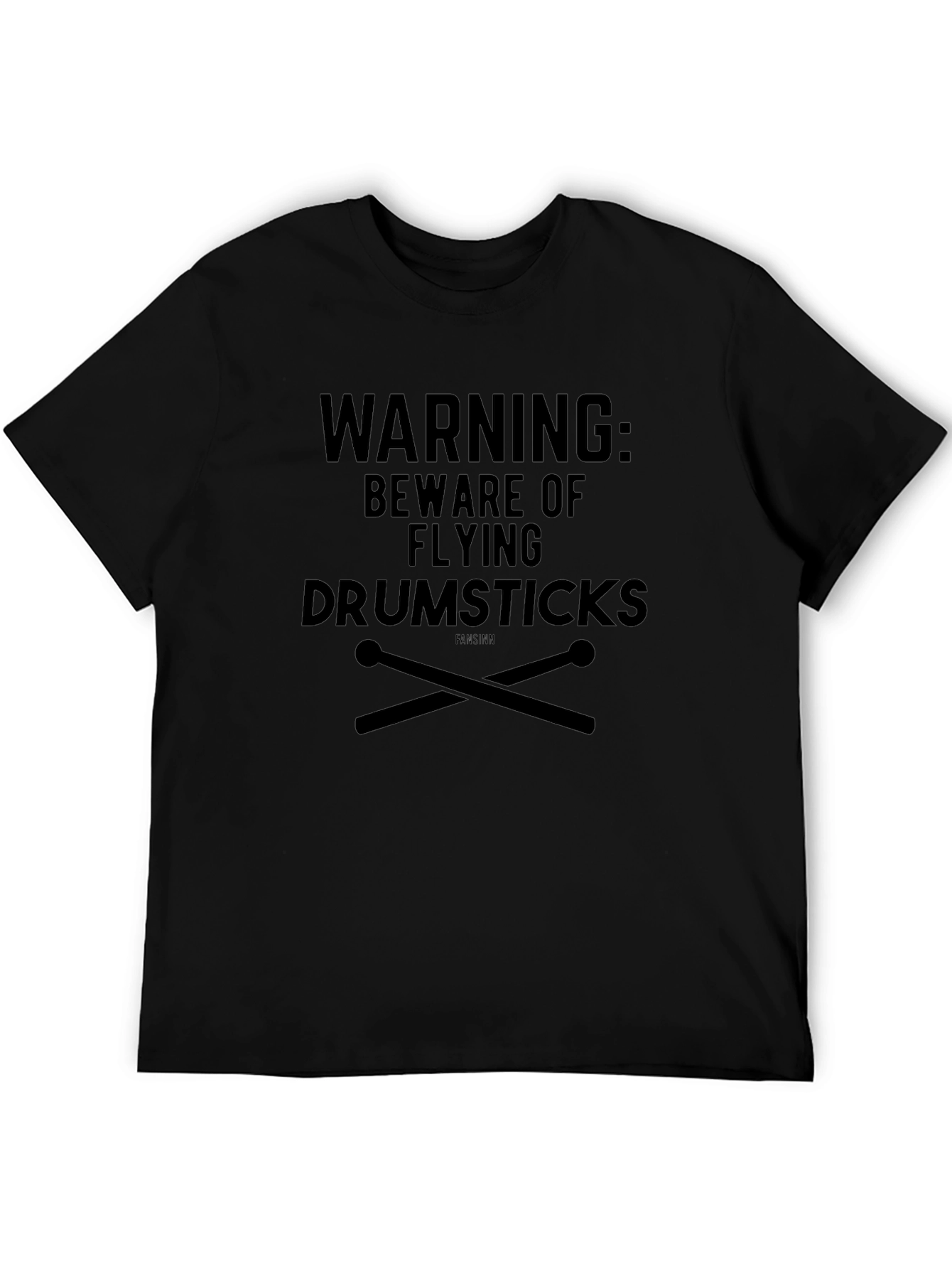 Warning Flying Drumsticks Graphic Tee