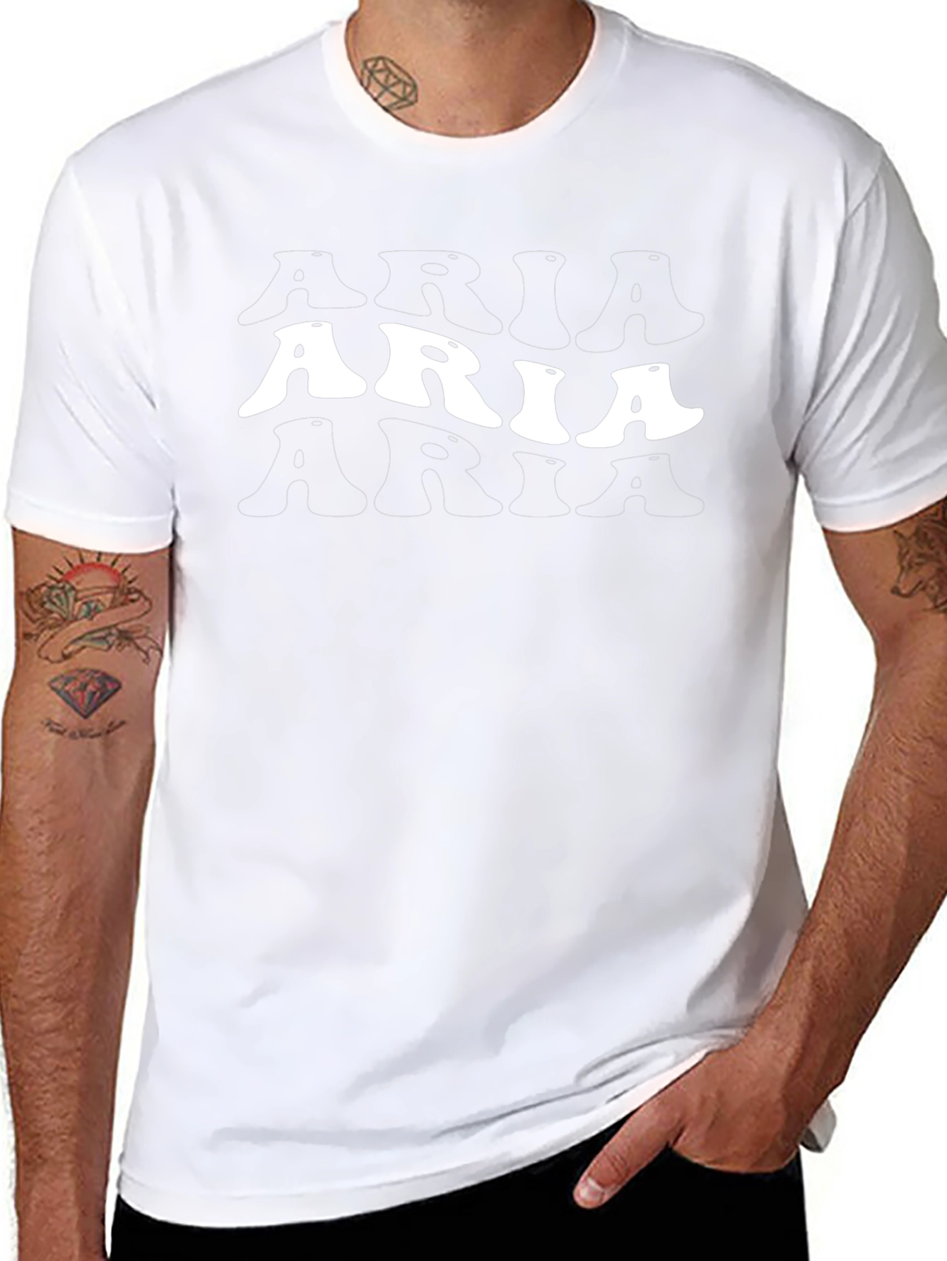 Aria Black Graphic Tee - Trendy Casual Style
