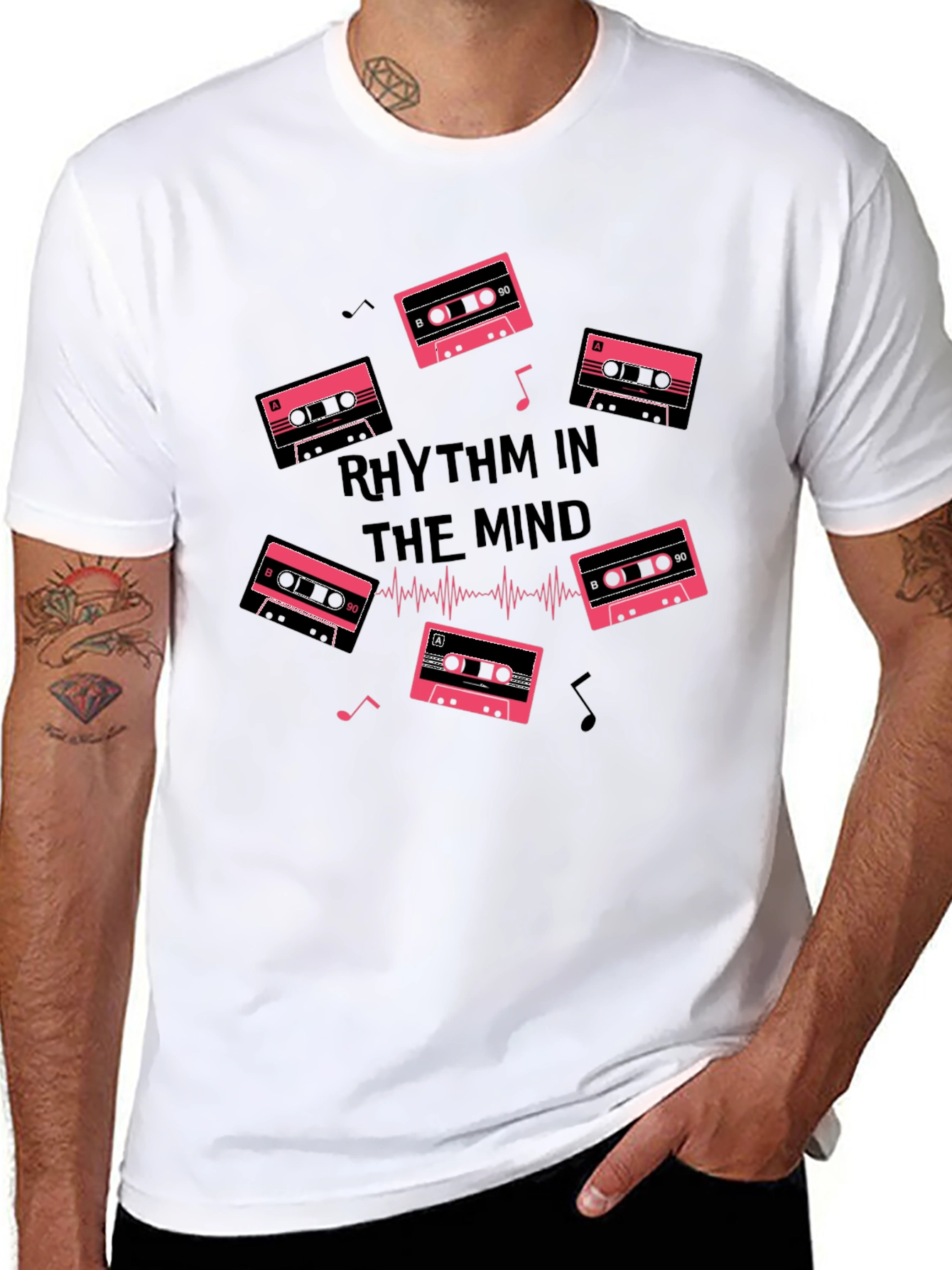 Rhythm in the Mind Black Graphic Tee