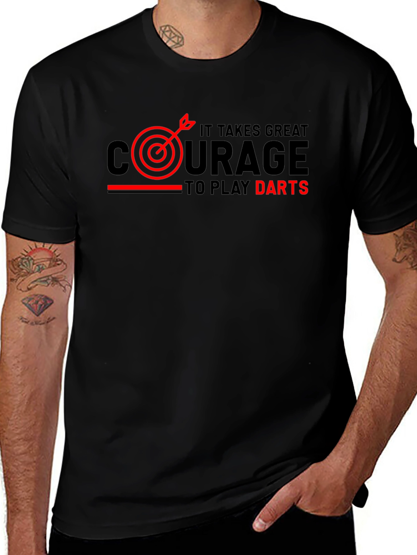 Courage to Play Darts Graphic Tee