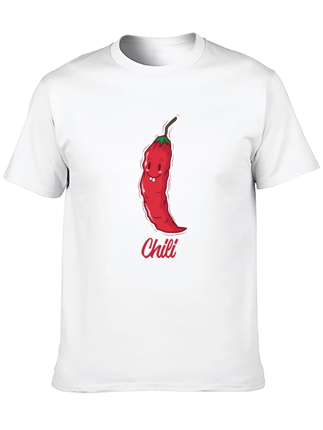 Funny Chili Pepper Cartoon Graphic Black T-Shirt