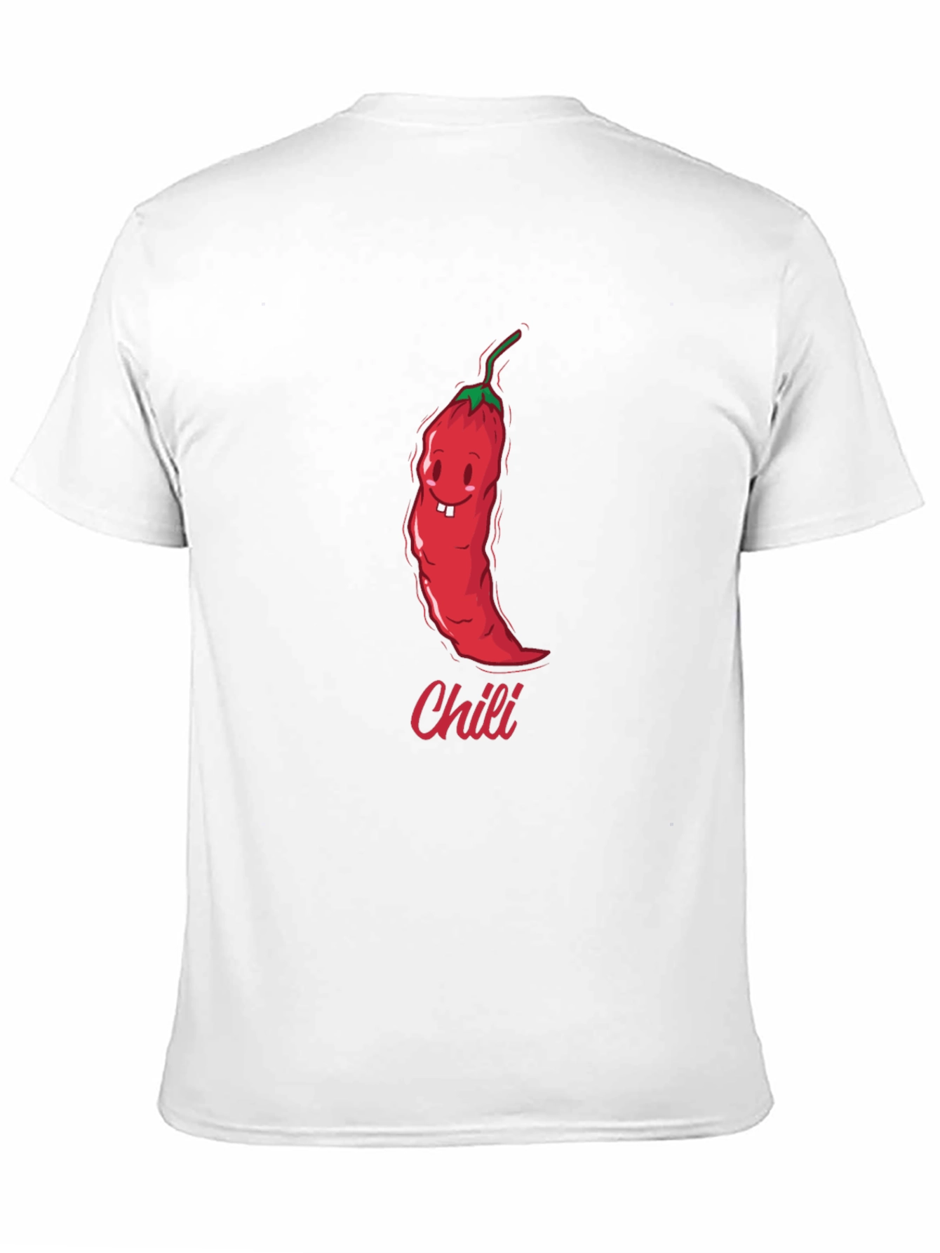 Funny Chili Pepper Cartoon Graphic Black T-Shirt
