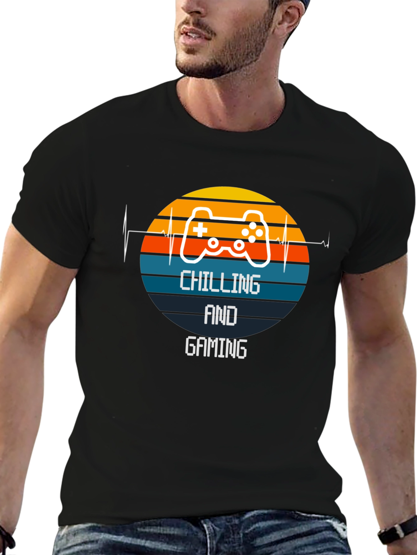 Chilling and Gaming Graphic Tee