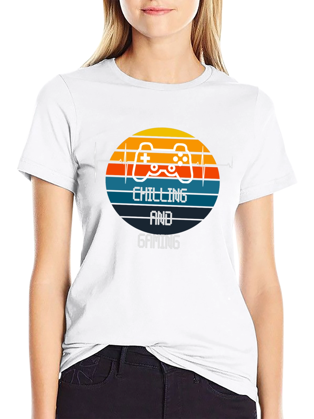 Chilling and Gaming Graphic Tee