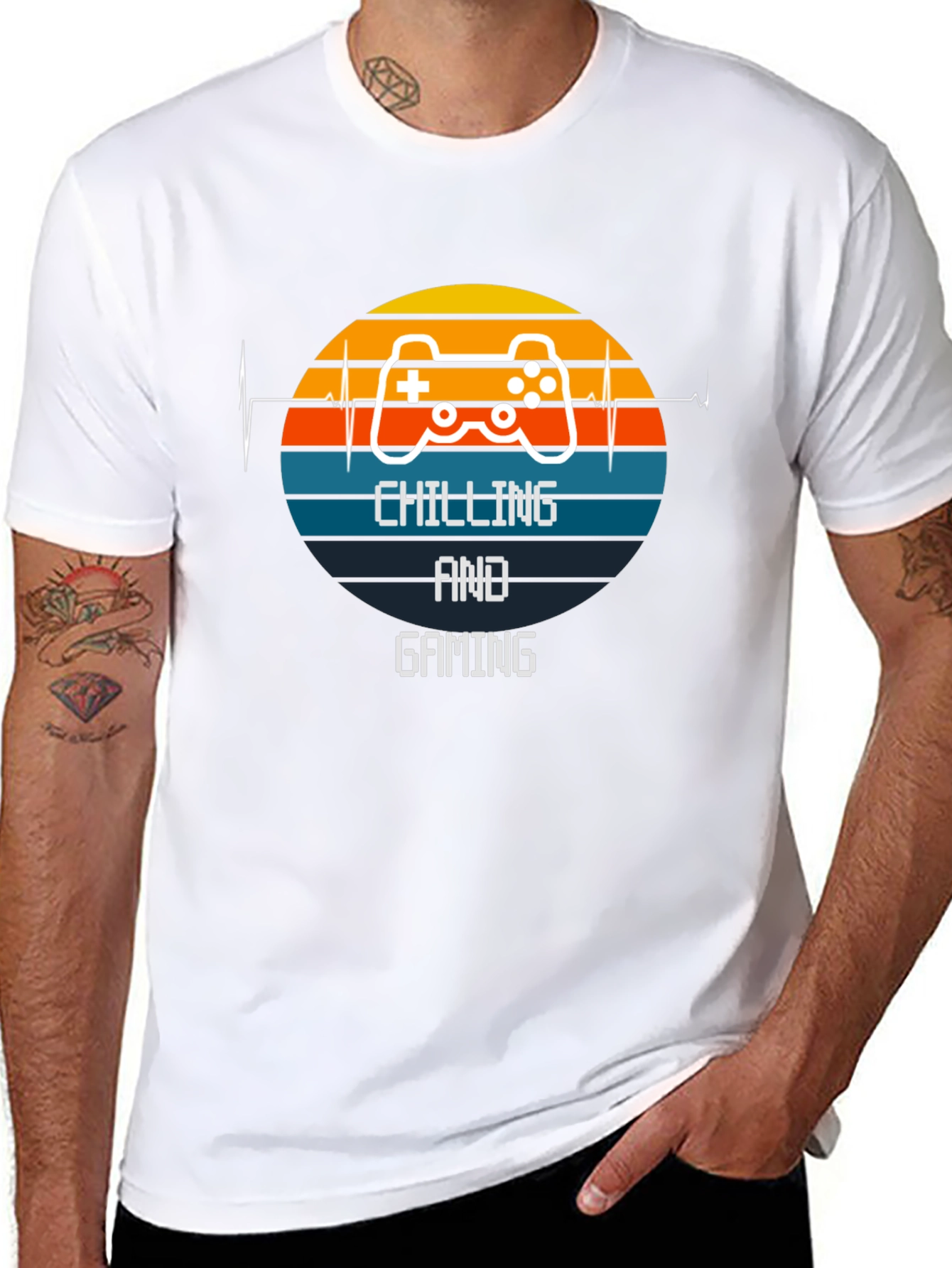 Chilling and Gaming Graphic Tee
