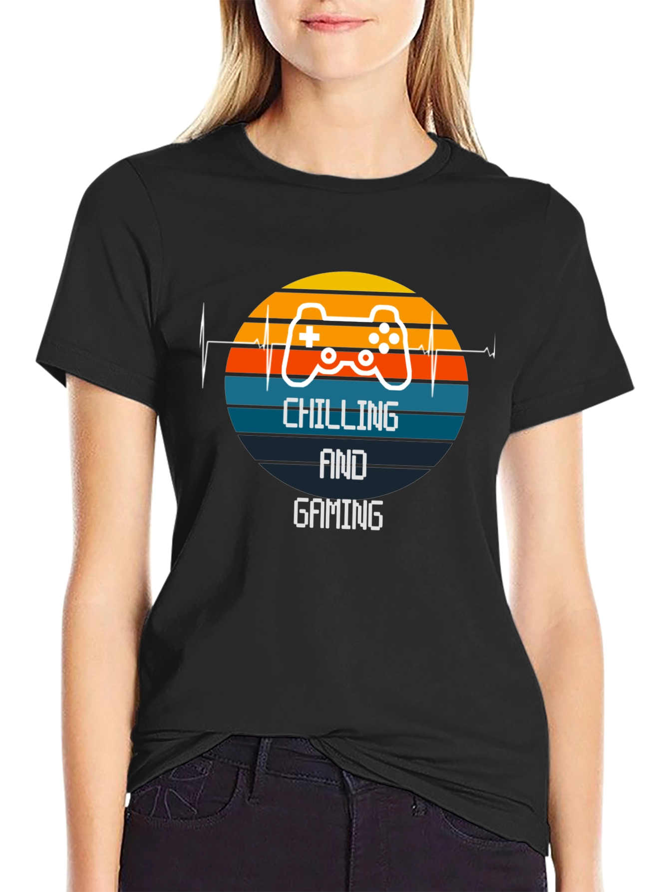 Chilling and Gaming Graphic Tee