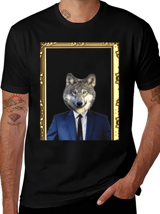 Wolf in Suit T-Shirt - Unique Graphic Tee
