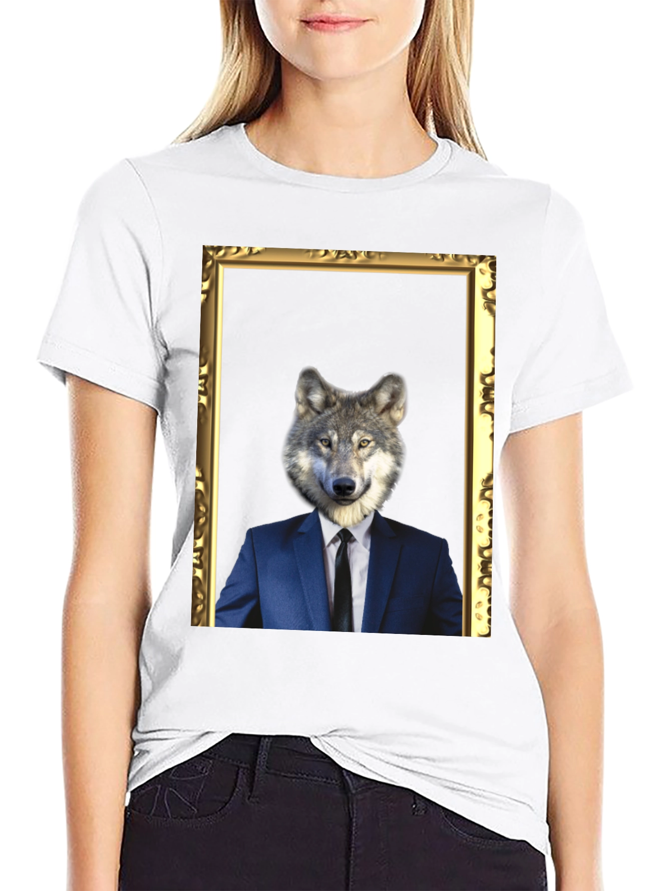 Wolf in Suit T-Shirt - Unique Graphic Tee