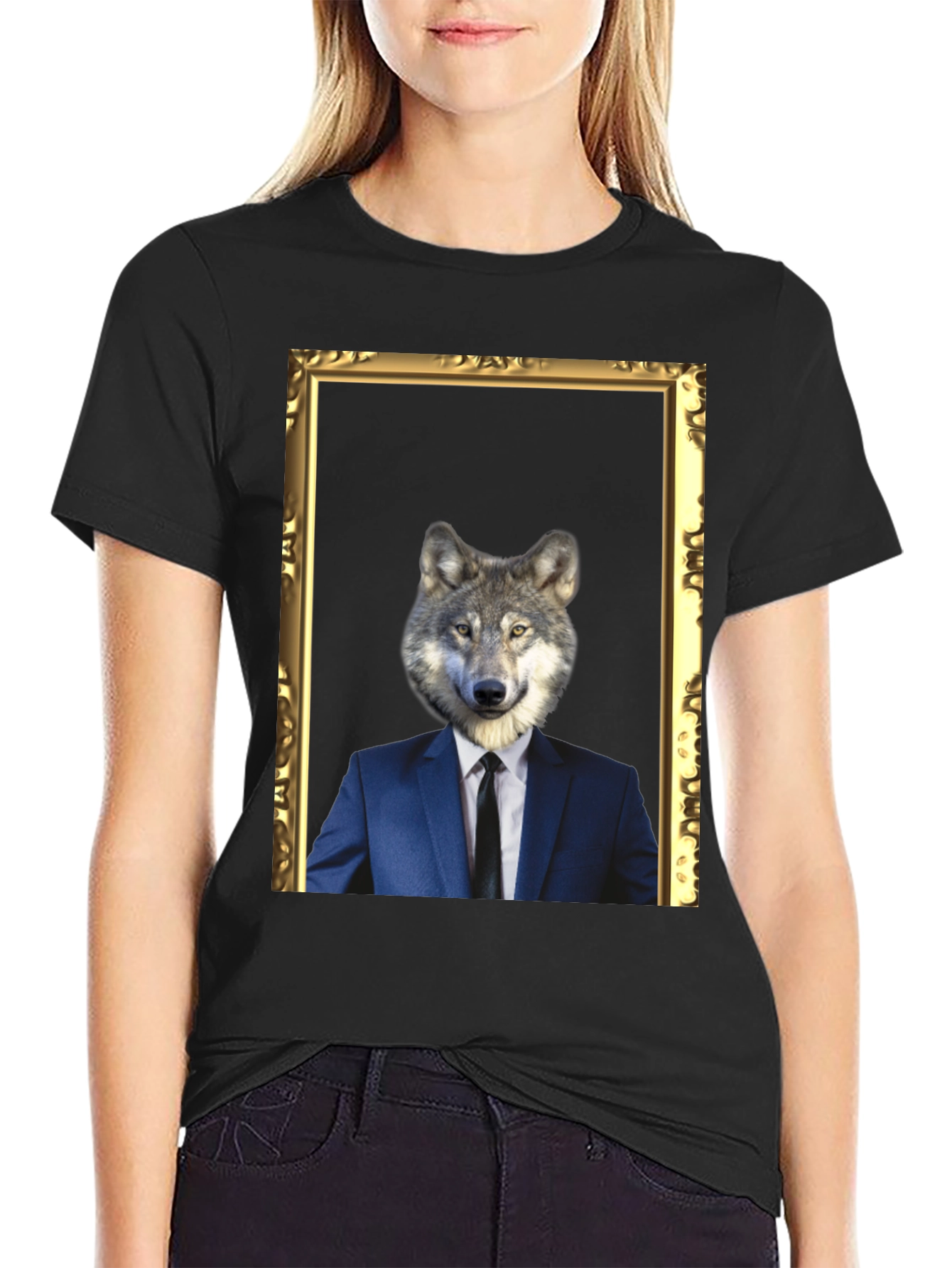 Wolf in Suit T-Shirt - Unique Graphic Tee
