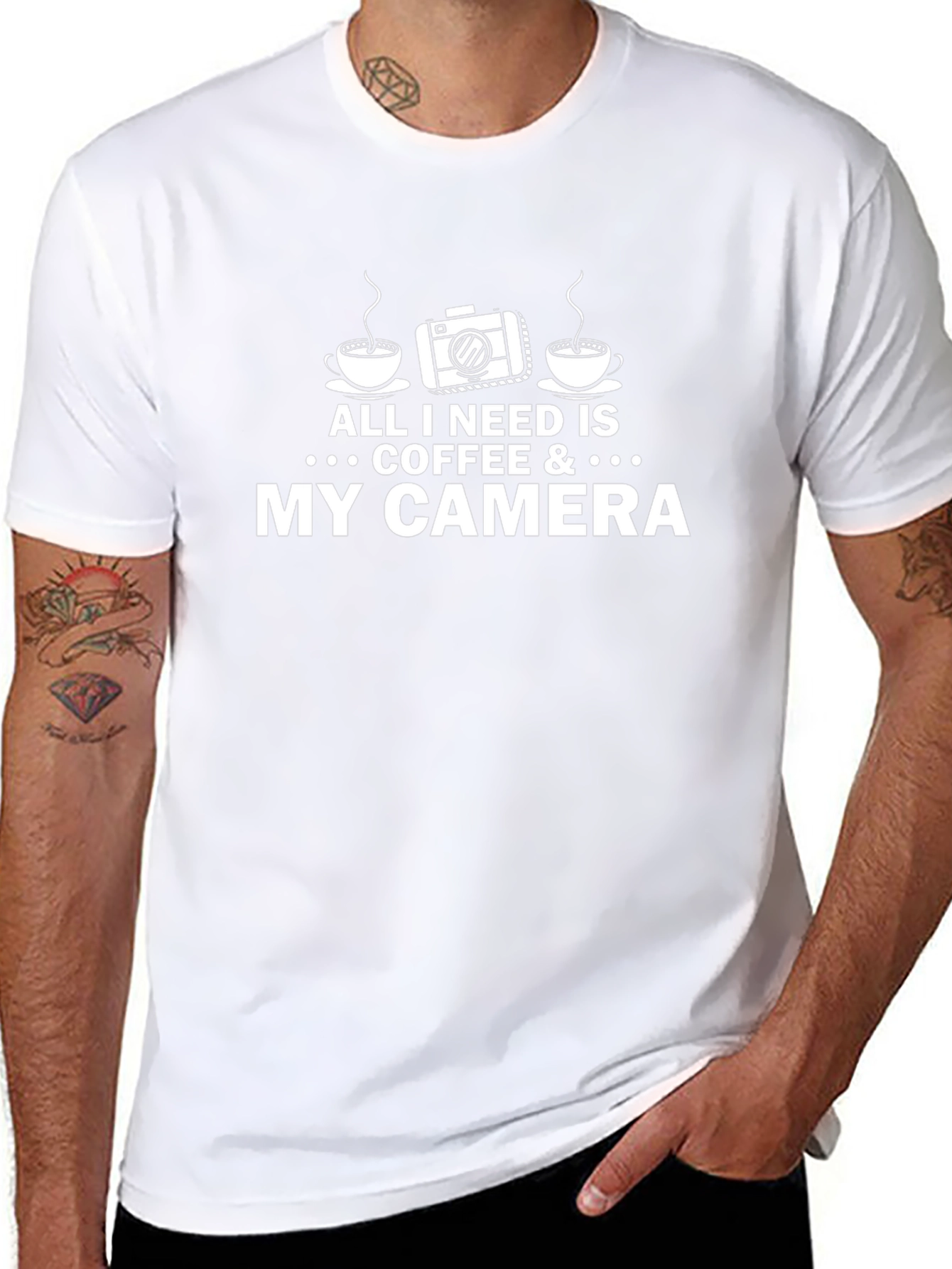 Coffee & Camera T-Shirt - Photographer Gift