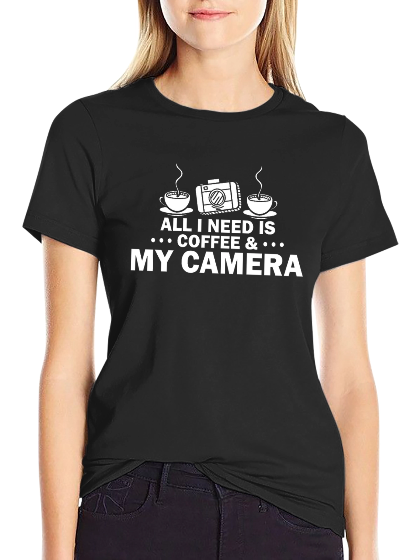 Coffee & Camera T-Shirt - Photographer Gift
