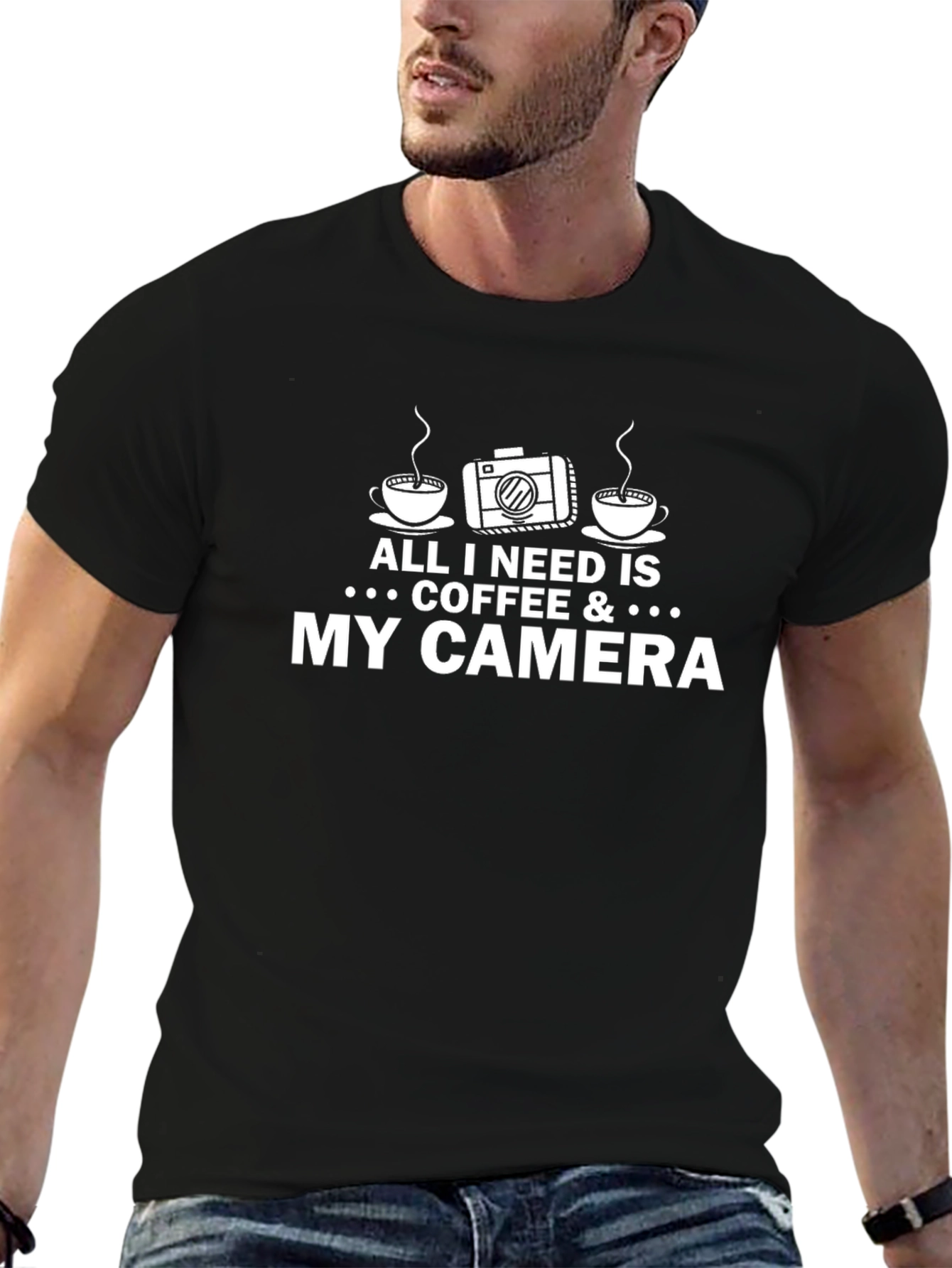 Coffee & Camera T-Shirt - Photographer Gift