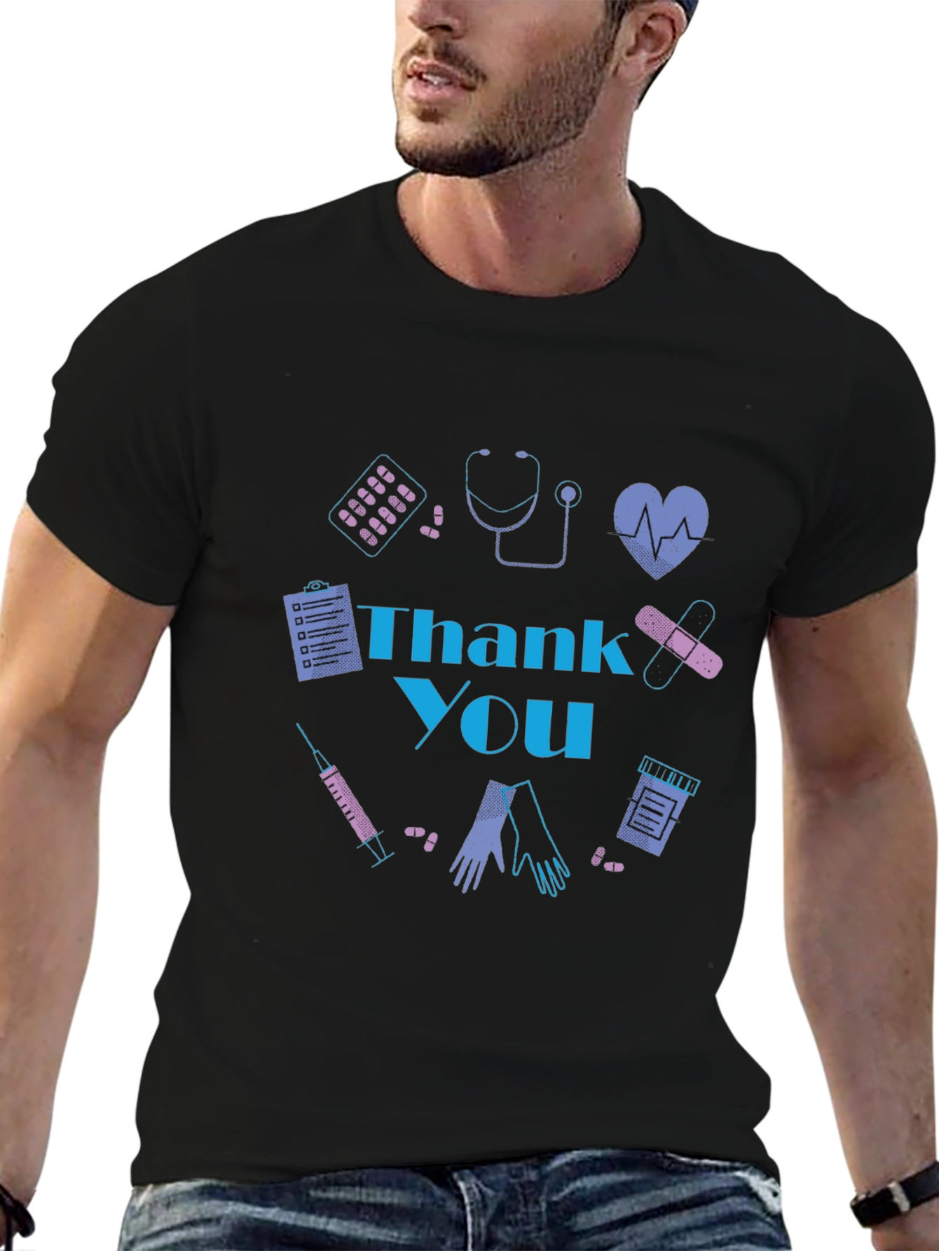 Thank You Healthcare Workers Graphic Tee