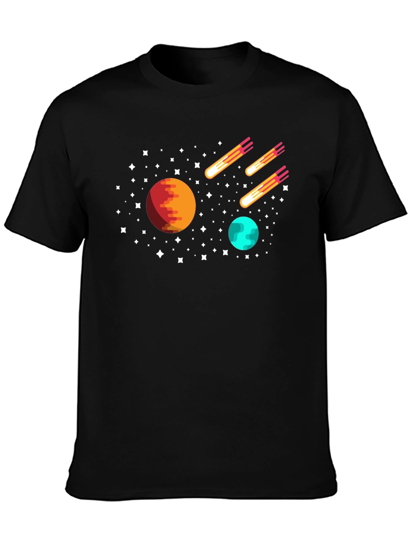 Space Planets & Comets Graphic Tee
