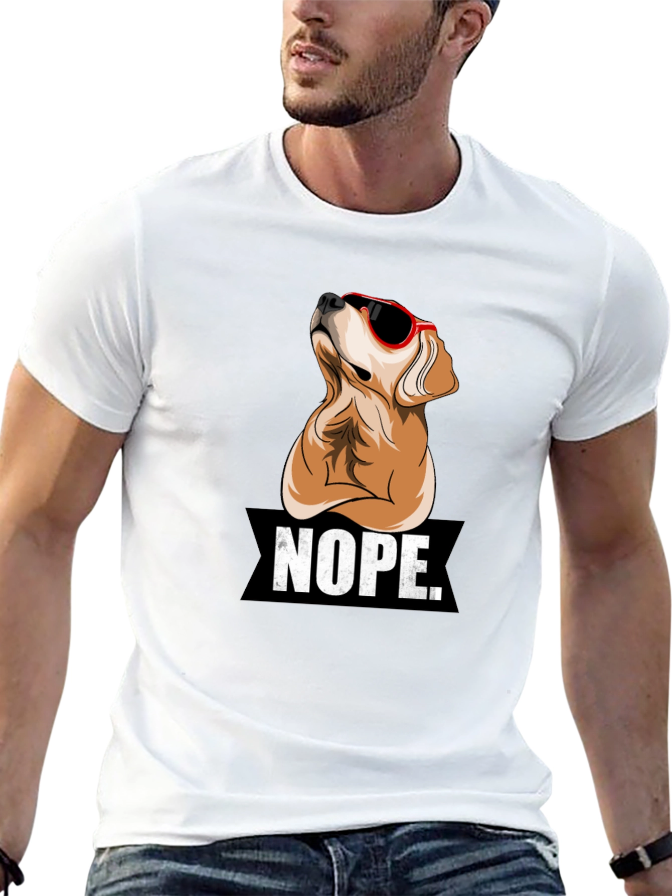 Nope Dog Graphic T-Shirt