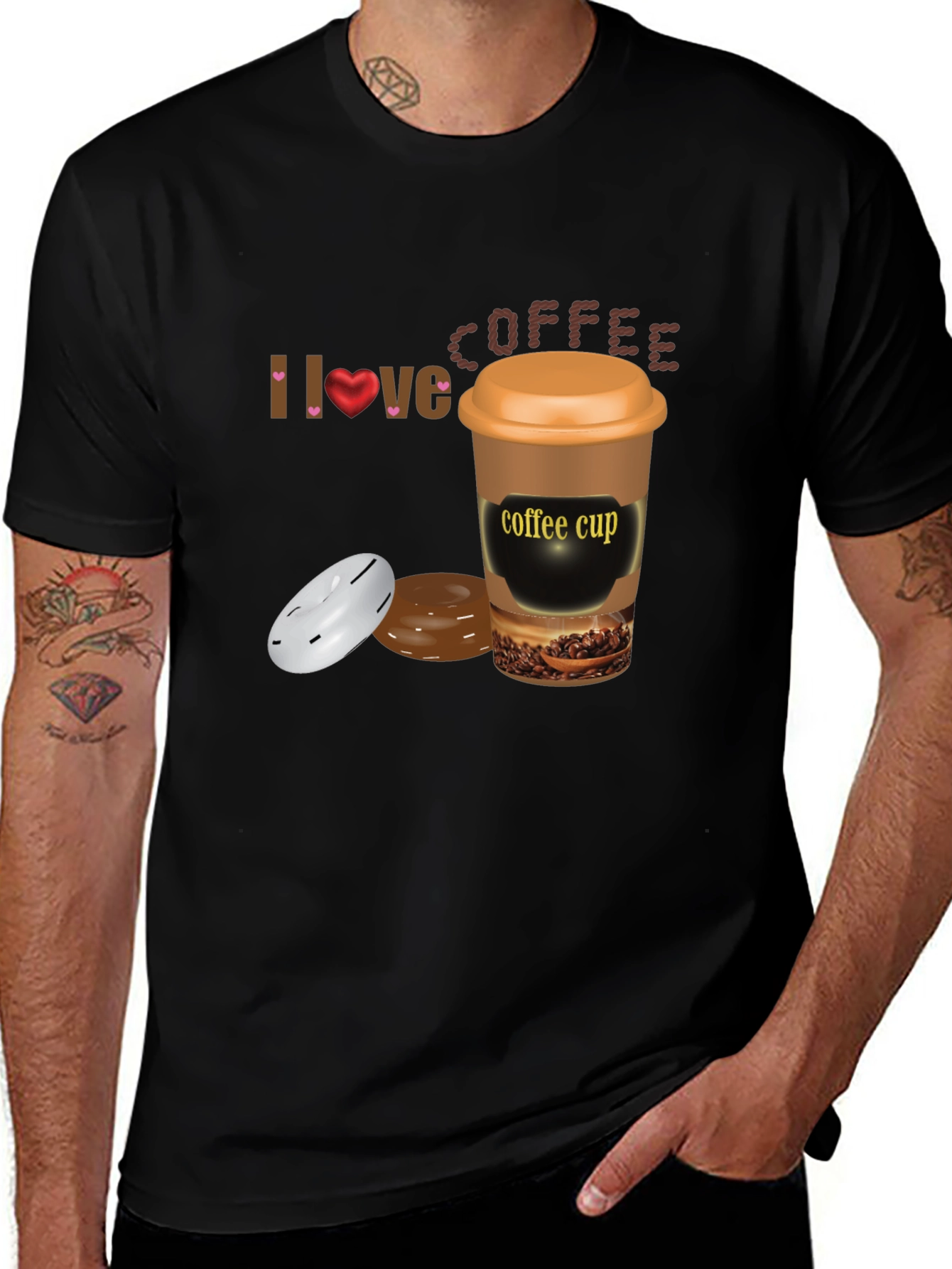 I Love Coffee T-Shirt - Unisex Cotton Blend Tee