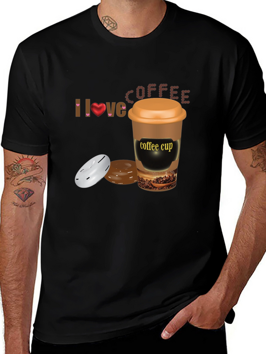 I Love Coffee T-Shirt - Unisex Cotton Blend Tee