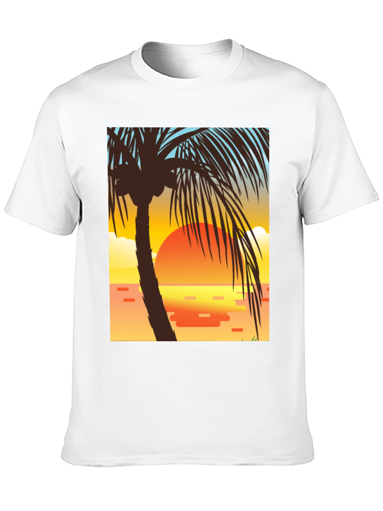 Sunset Palm Tree Graphic Tee