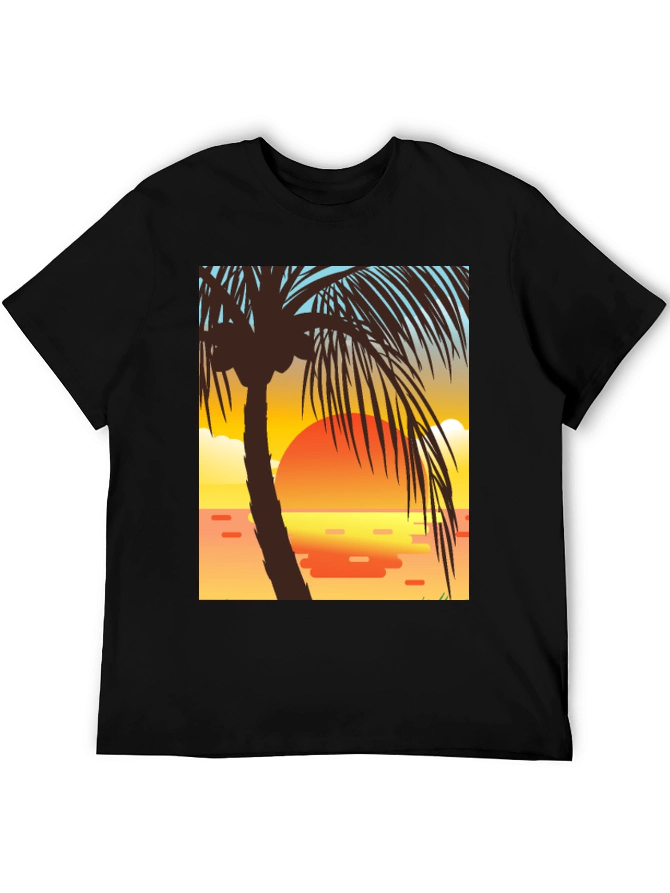 Sunset Palm Tree Graphic Tee