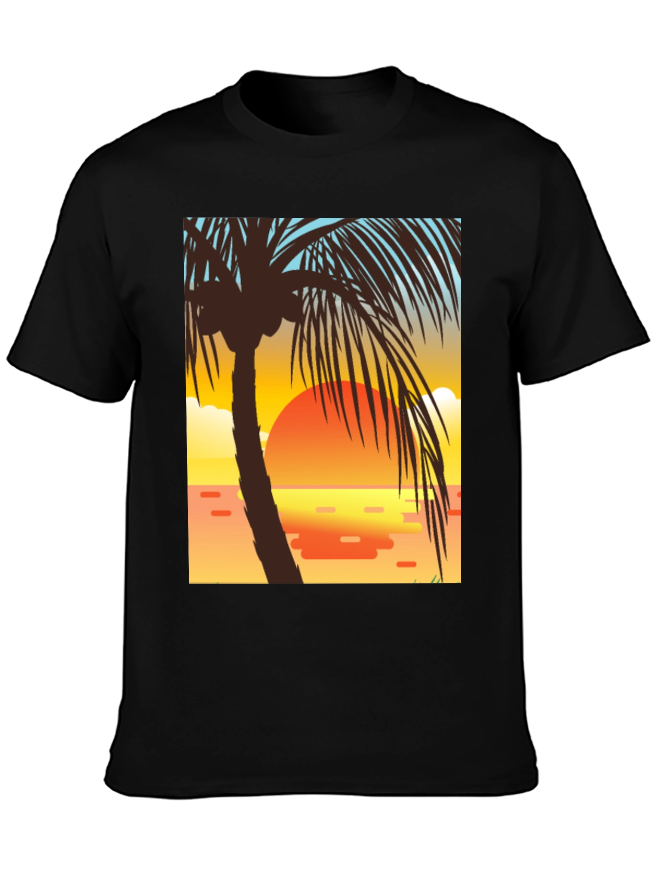 Sunset Palm Tree Graphic Tee