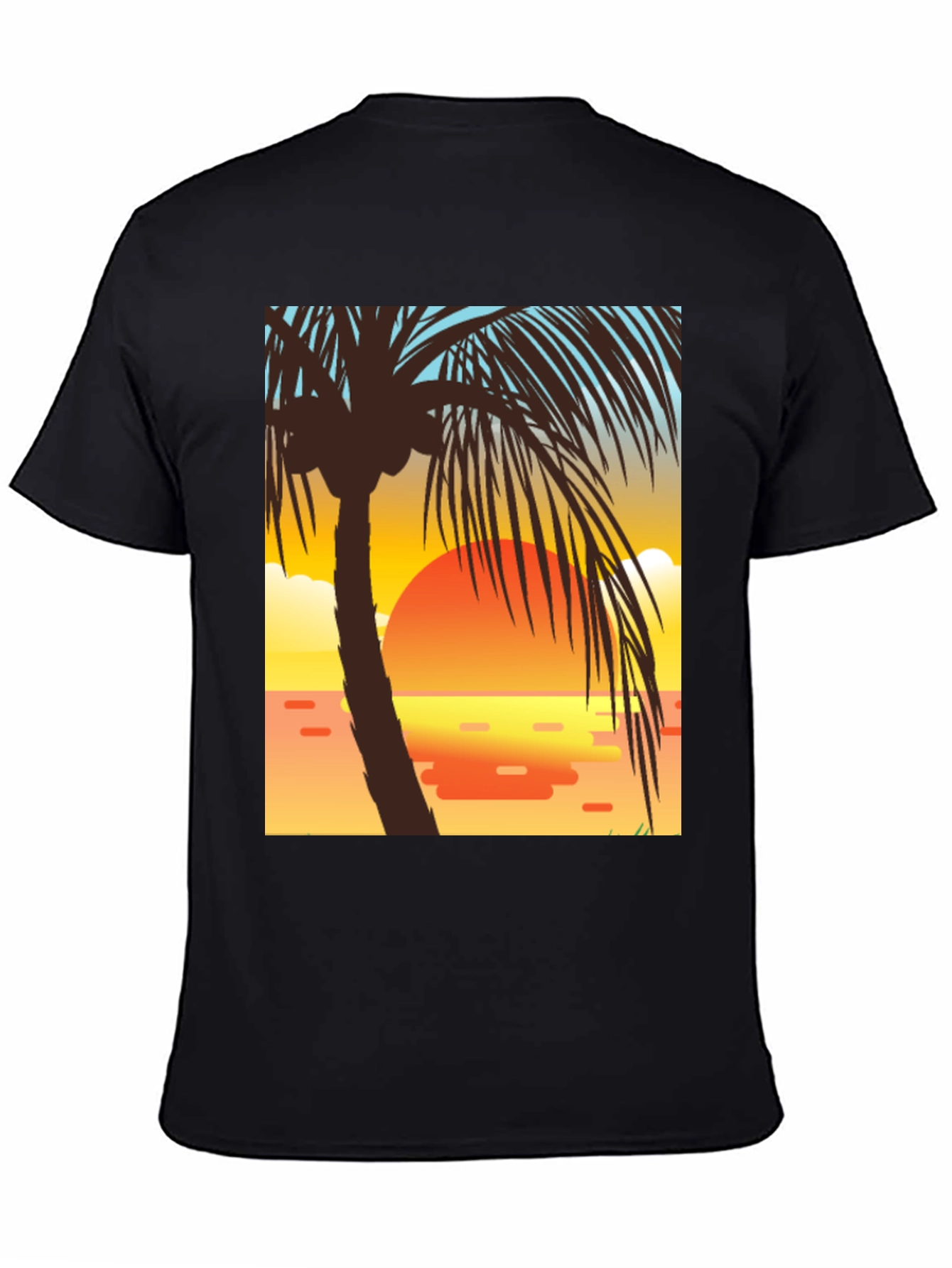 Sunset Palm Tree Graphic Tee