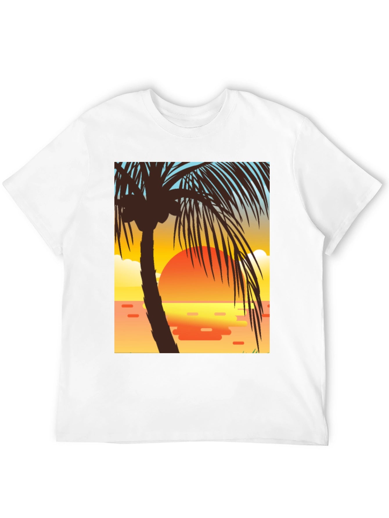 Sunset Palm Tree Graphic Tee