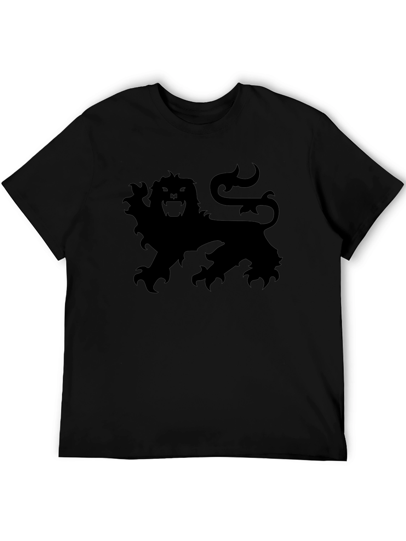 Lion Crest Graphic Tee - Black