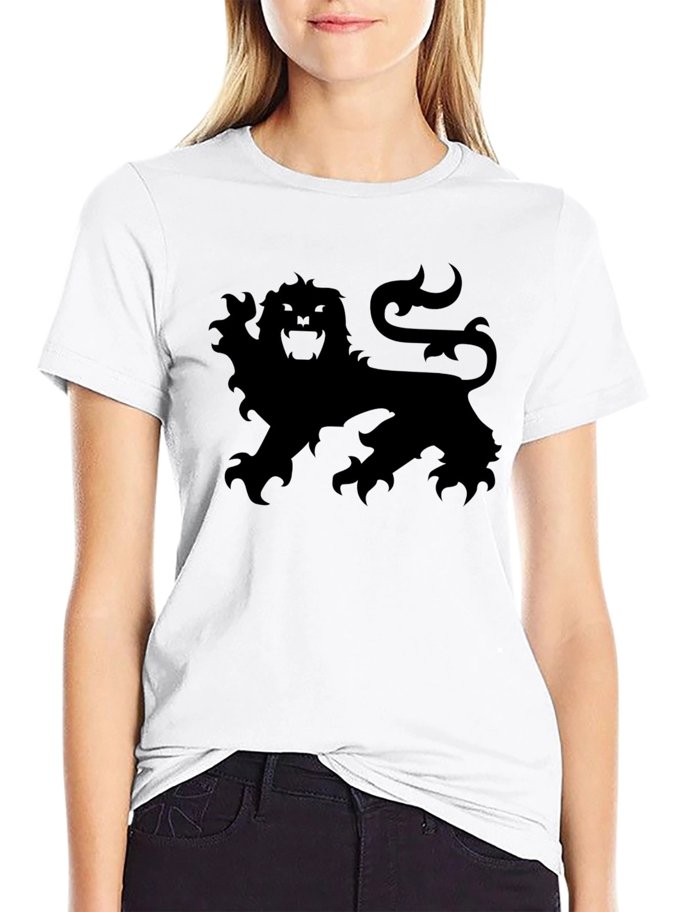 Lion Crest Graphic Tee - Black