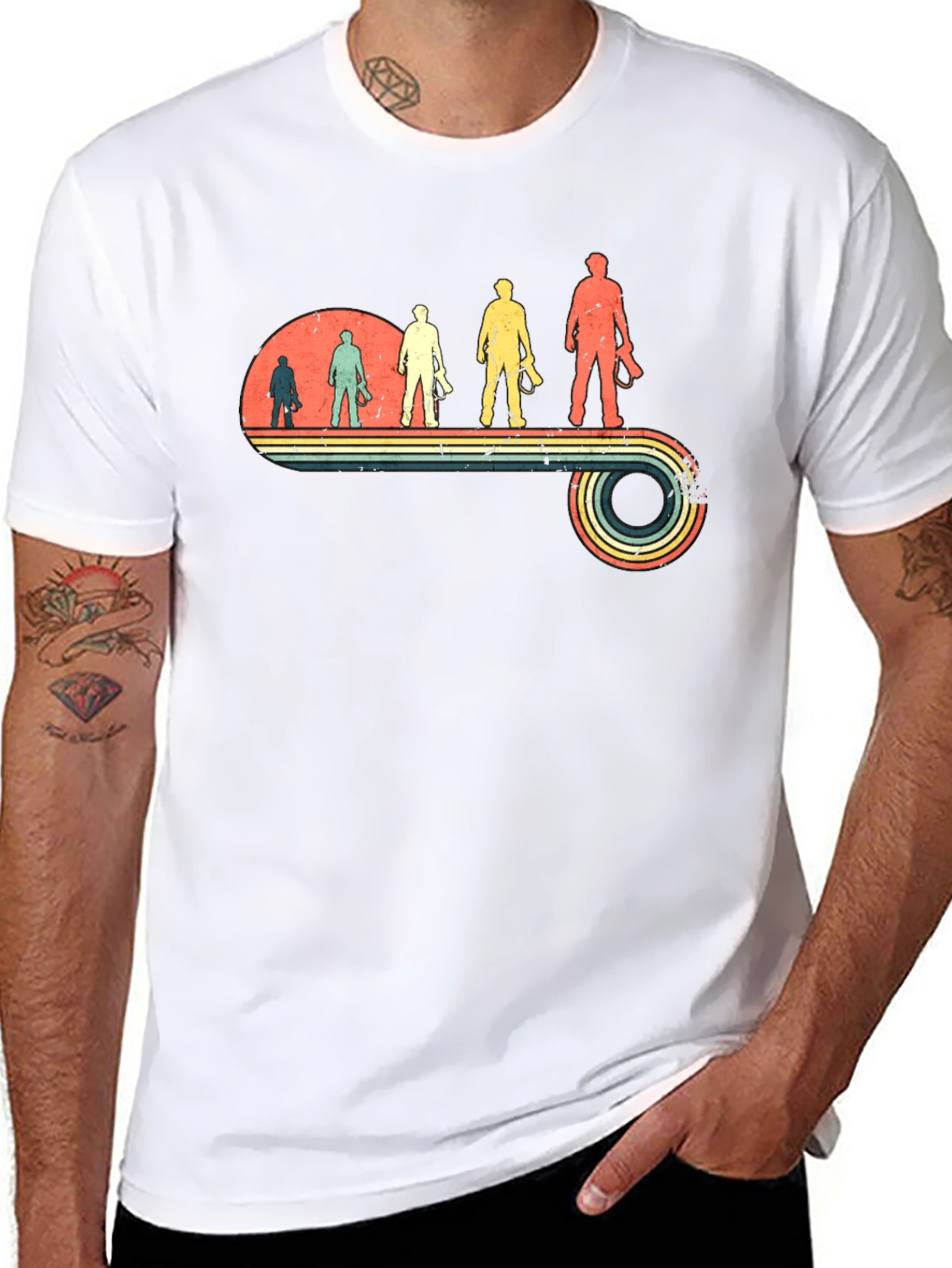 Photographer Evolution Retro T-Shirt