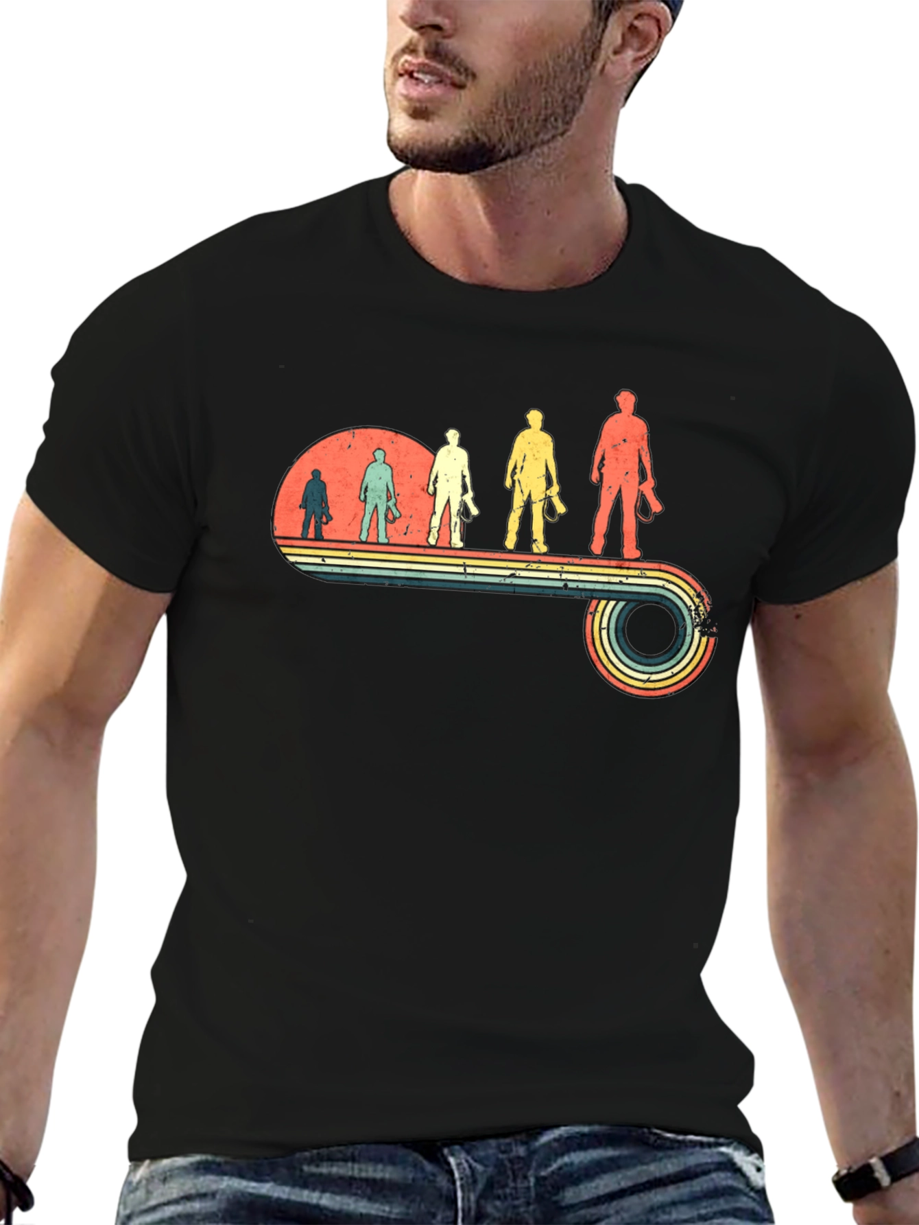 Photographer Evolution Retro T-Shirt